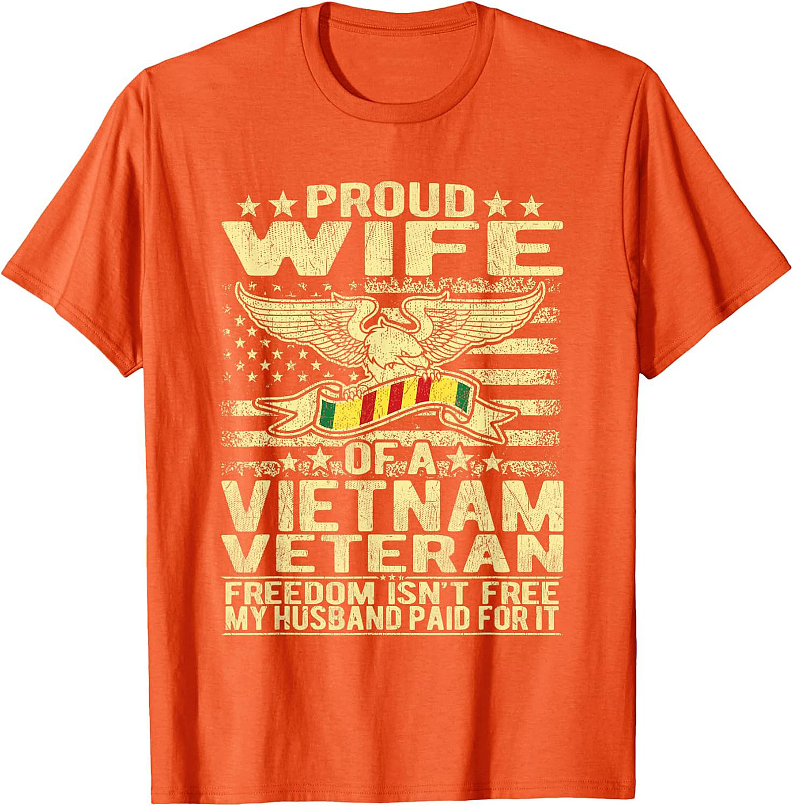 Proud Wife Vietnam Veteran Graphic Tee | Military Spouse Gift