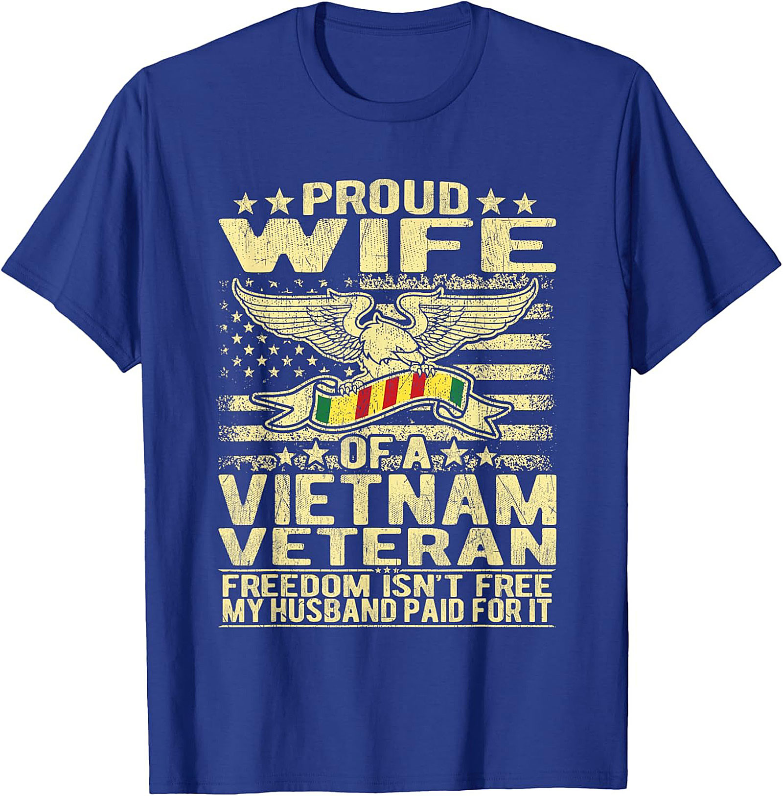 Proud Wife Vietnam Veteran Graphic Tee | Military Spouse Gift