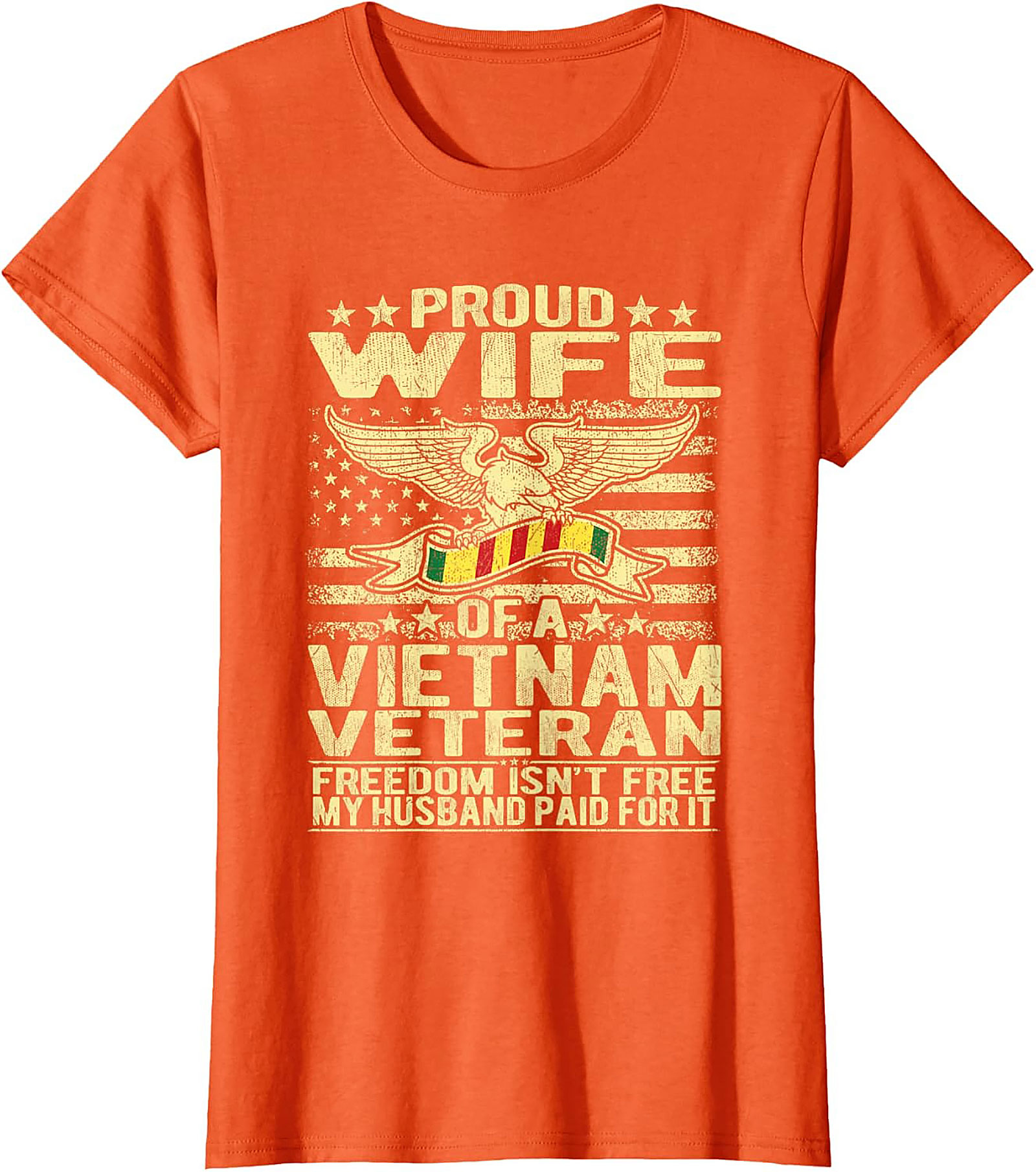 Proud Wife Vietnam Veteran Graphic Tee | Military Spouse Gift