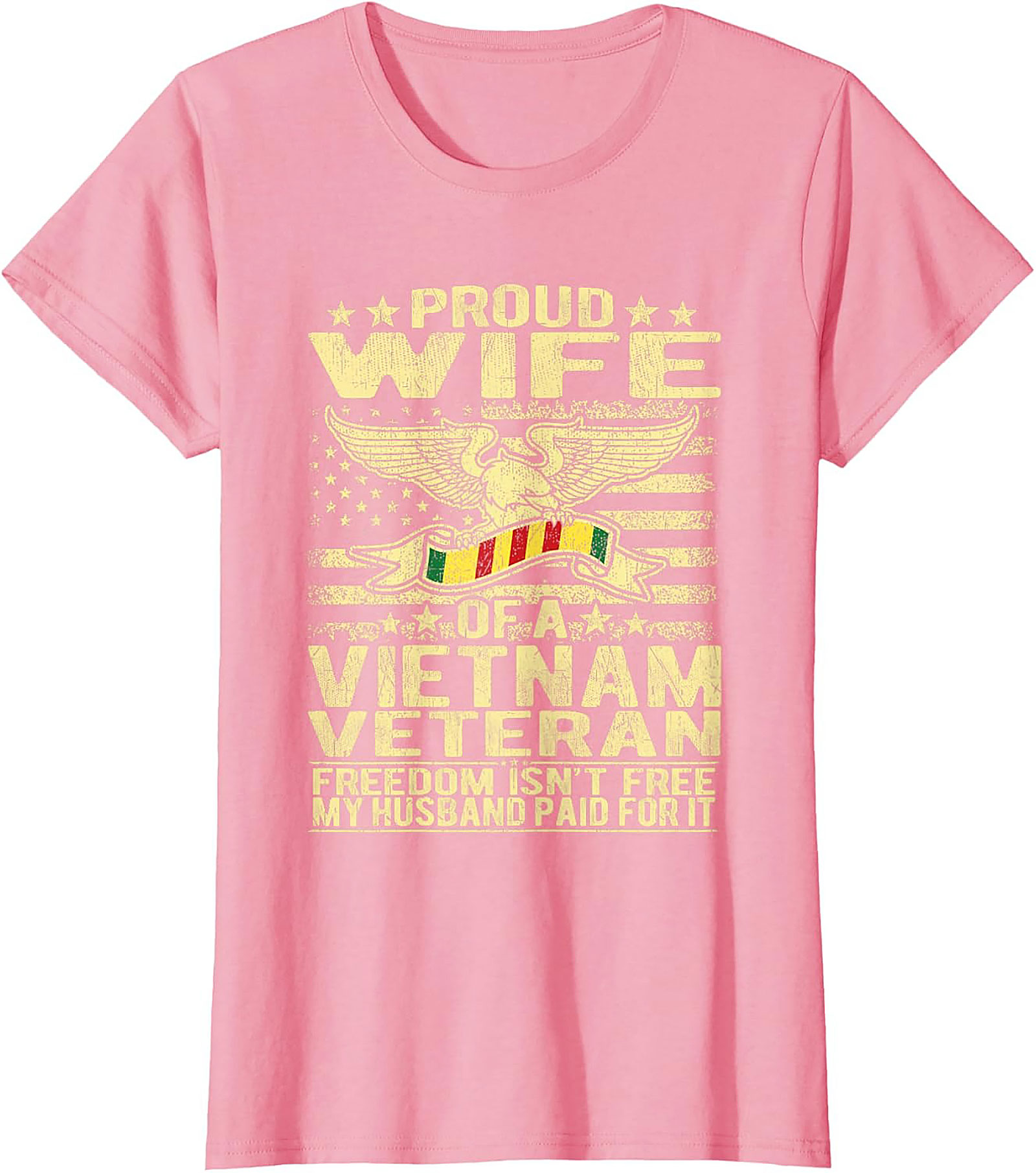 Proud Wife Vietnam Veteran Graphic Tee | Military Spouse Gift