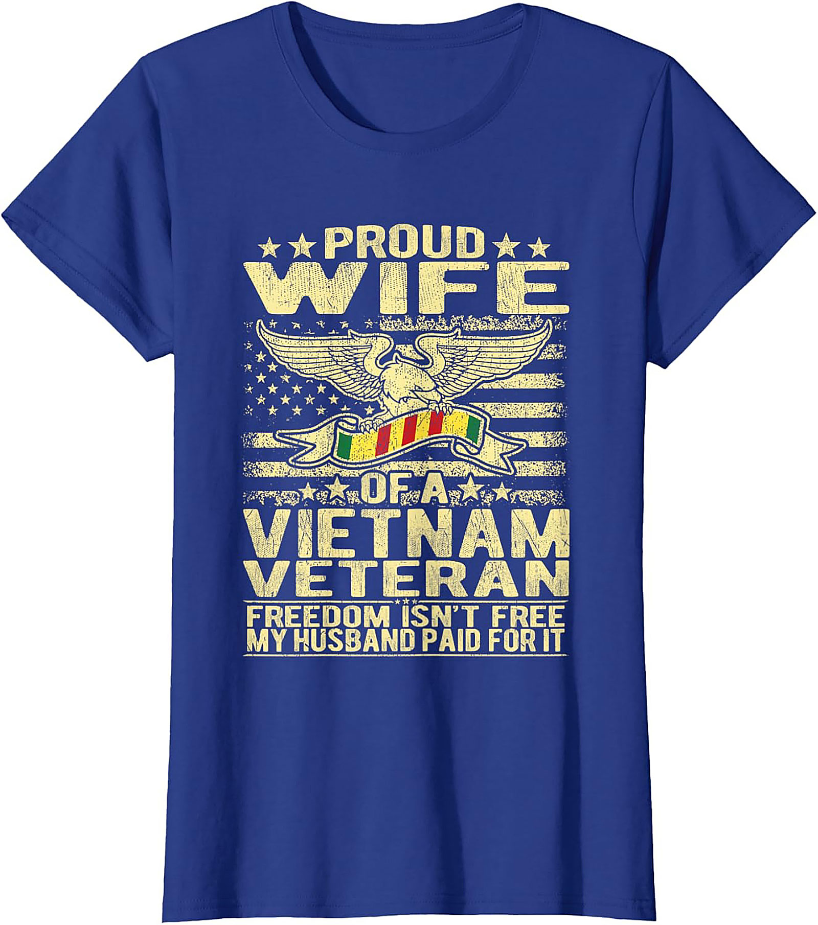 Proud Wife Vietnam Veteran Graphic Tee | Military Spouse Gift