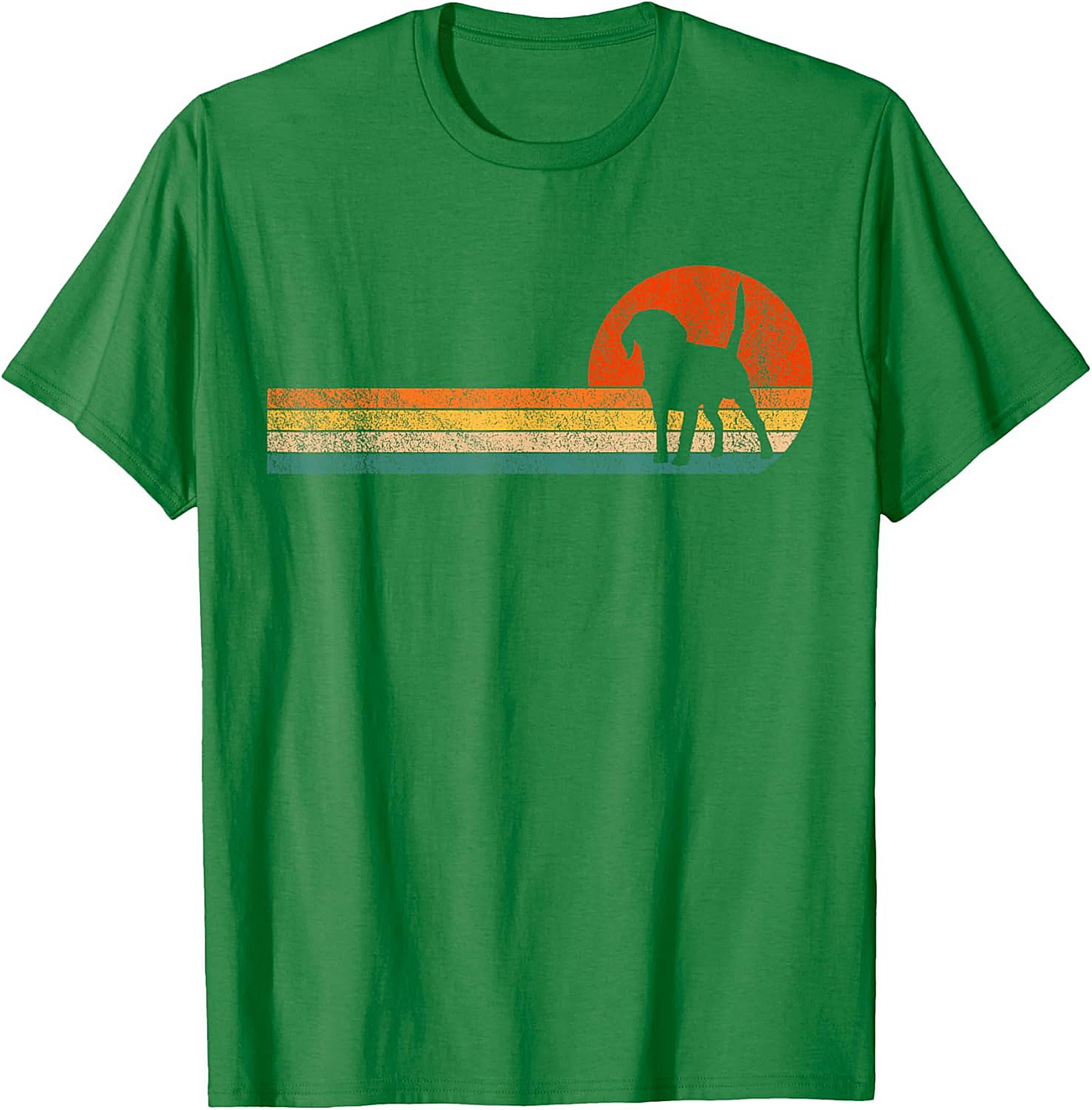 Retro Beagle Graphic Tee: Vintage Sunset Dog Lover Unisex Shirt
