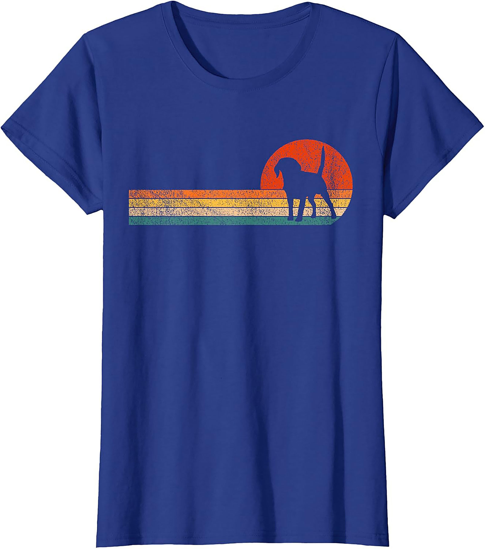 Retro Beagle Graphic Tee: Vintage Sunset Dog Lover Unisex Shirt