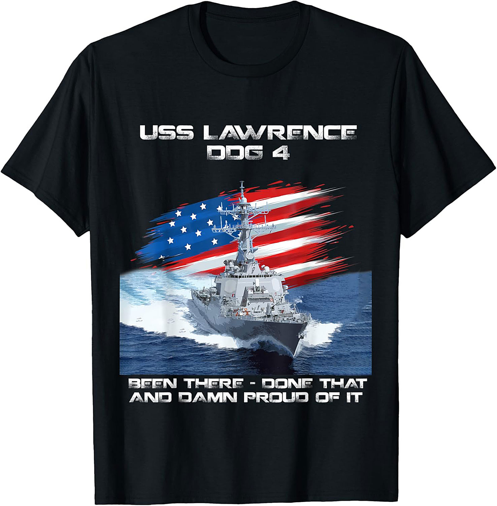USS Lawrence DDG 4 Veteran T-Shirt | Navy Graphic Tee