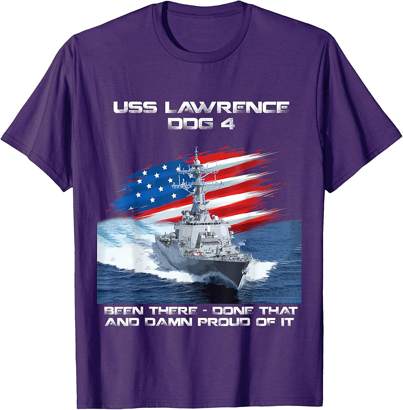 USS Lawrence DDG 4 Veteran T-Shirt | Navy Graphic Tee