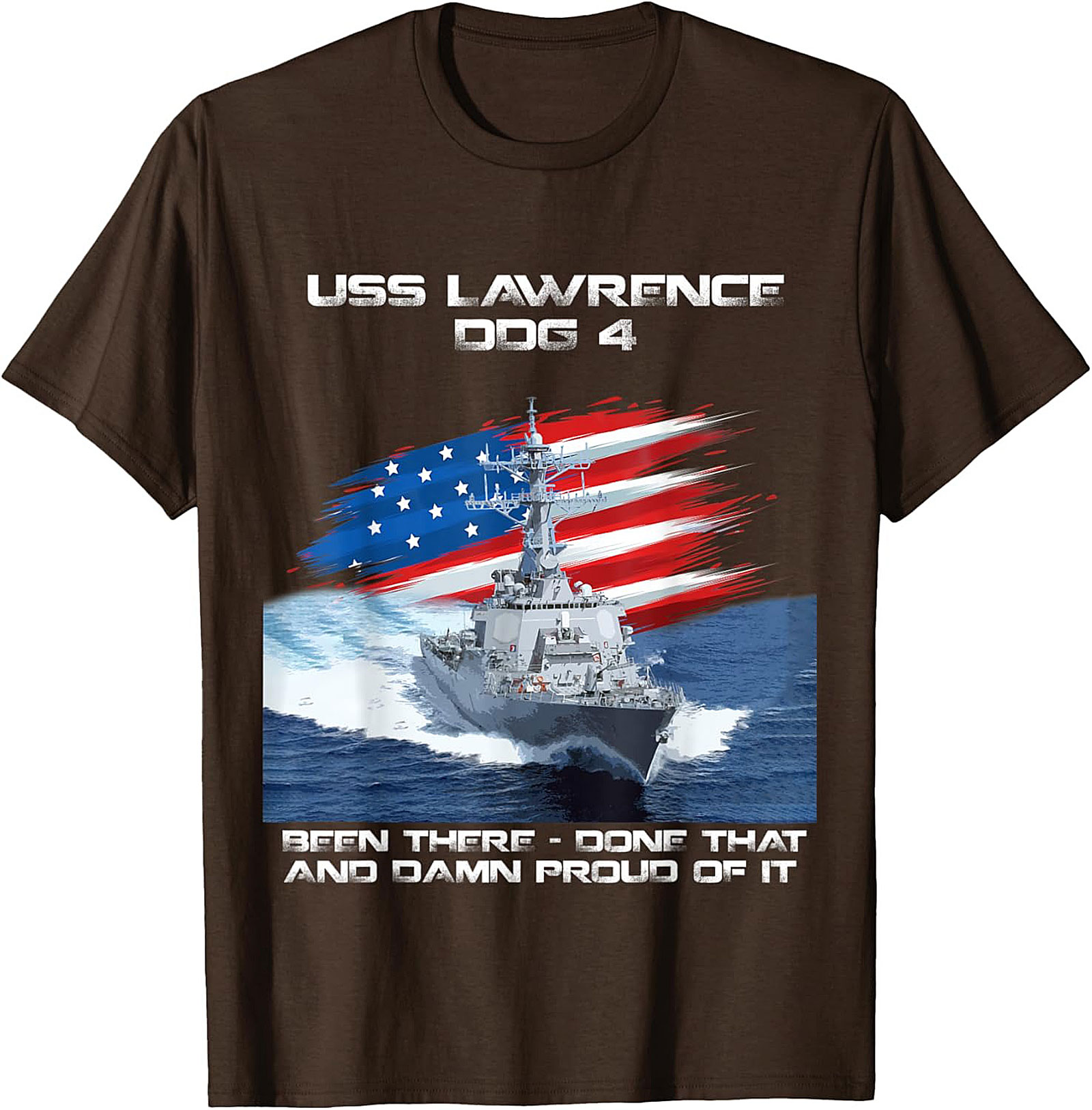 USS Lawrence DDG 4 Veteran T-Shirt | Navy Graphic Tee