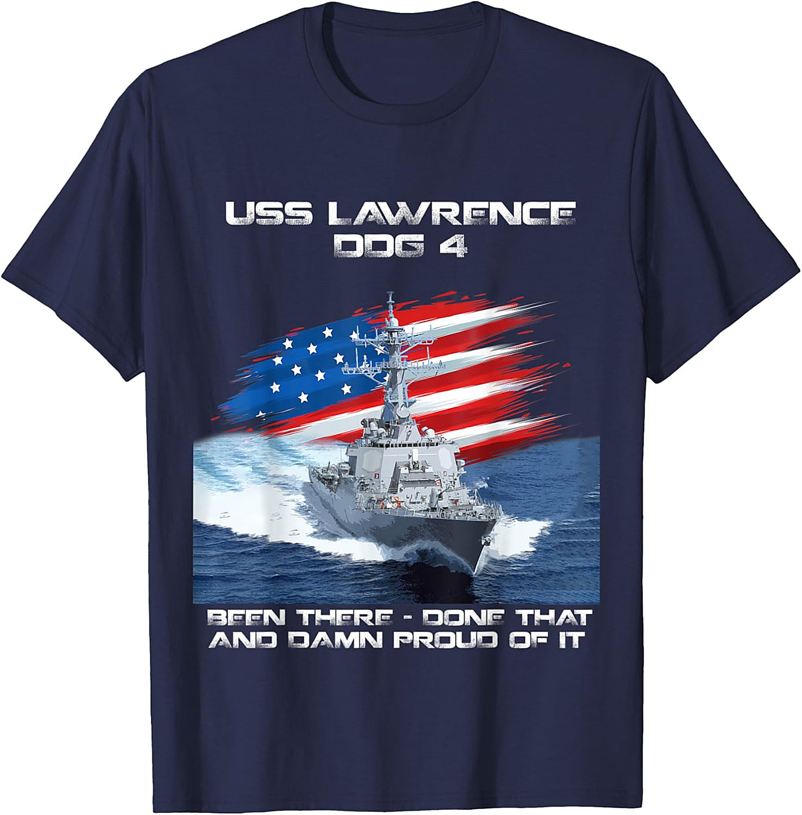 USS Lawrence DDG 4 Veteran T-Shirt | Navy Graphic Tee