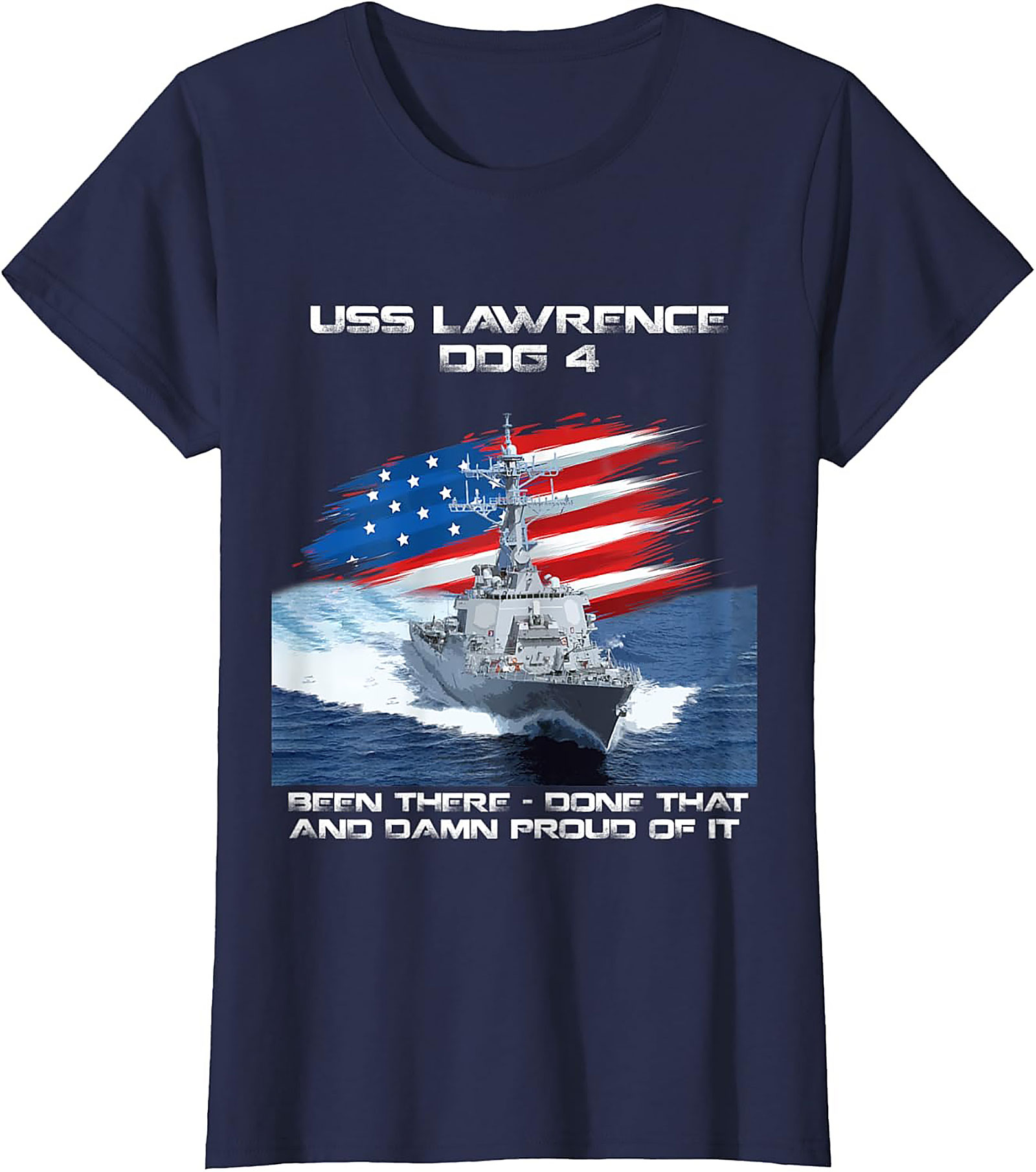 USS Lawrence DDG 4 Veteran T-Shirt | Navy Graphic Tee