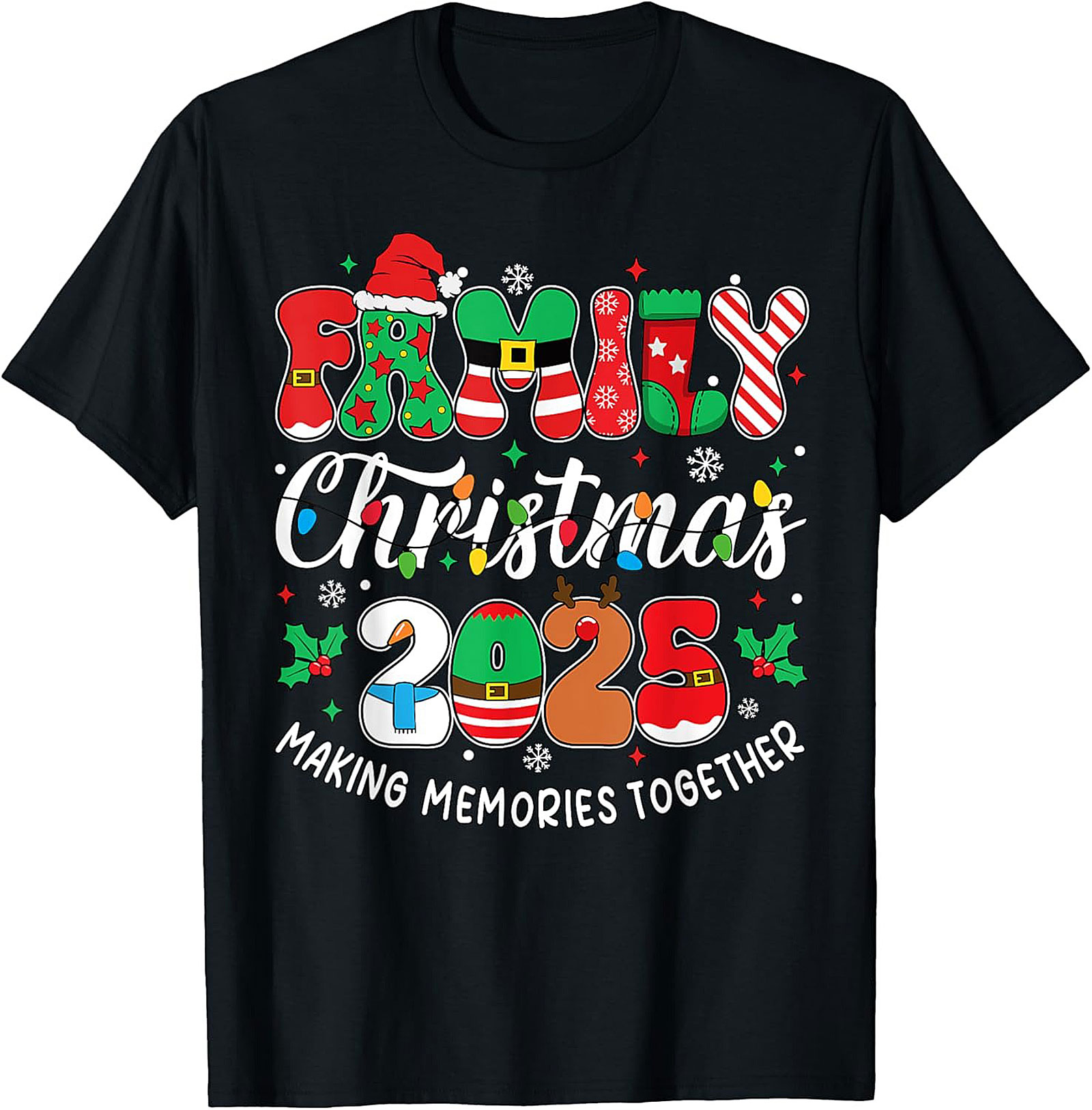 Family Christmas T-Shirt 2025 Matching Graphic Tee