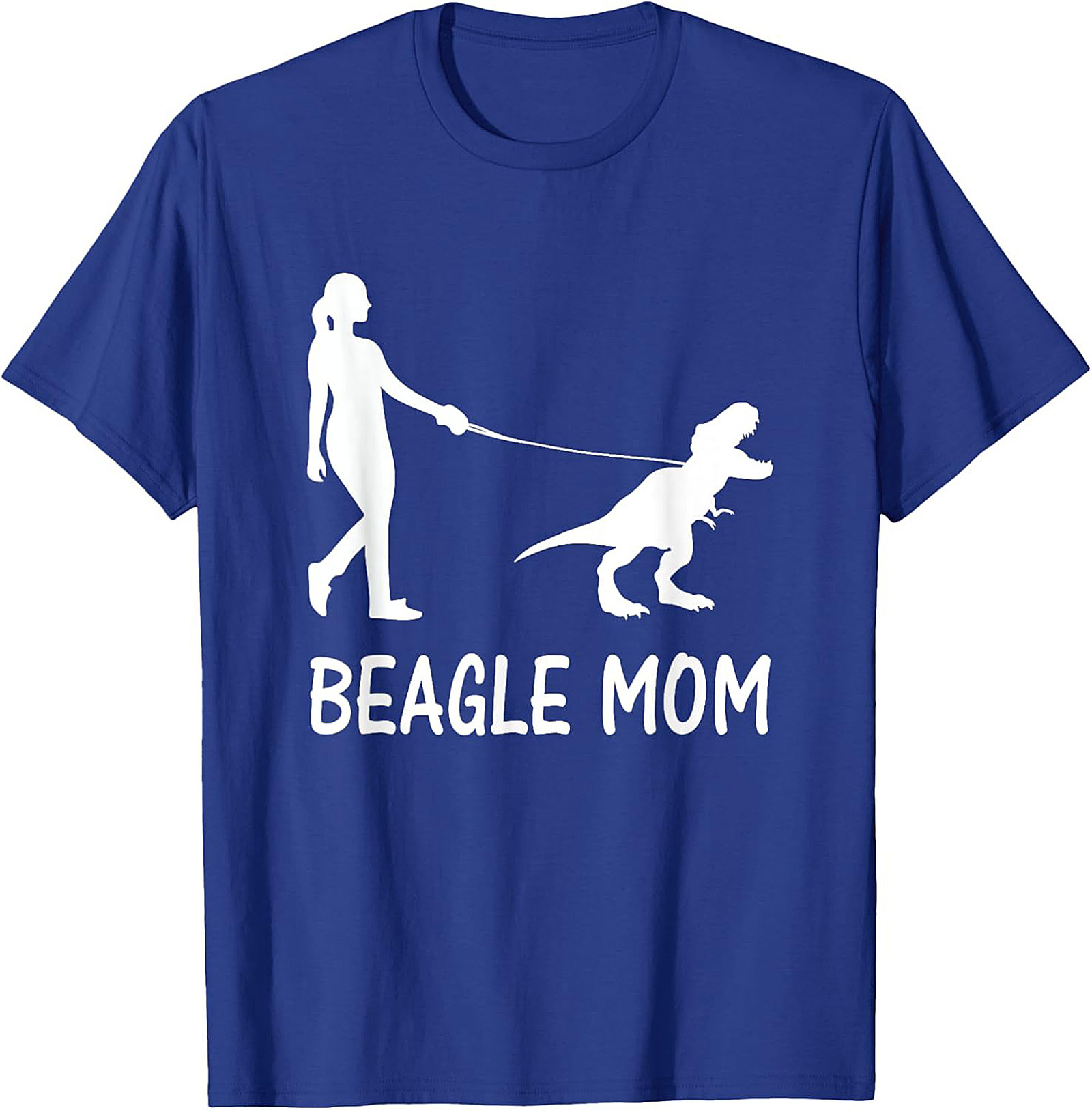 Beagle Mom T-Shirt | Funny T-Rex Dog Walker Graphic Tee