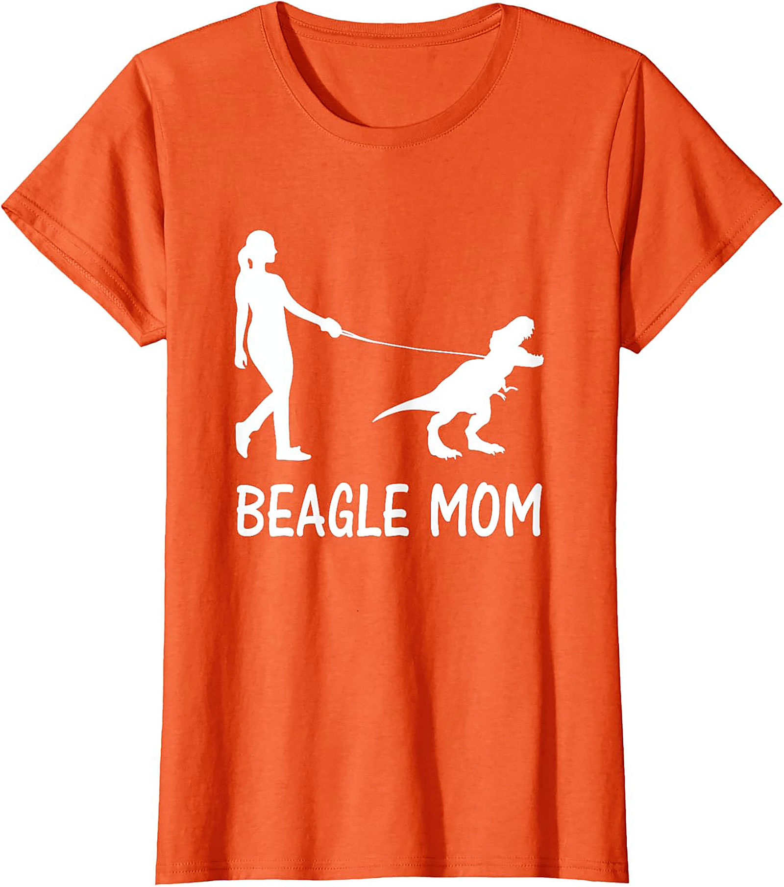 Beagle Mom T-Shirt | Funny T-Rex Dog Walker Graphic Tee