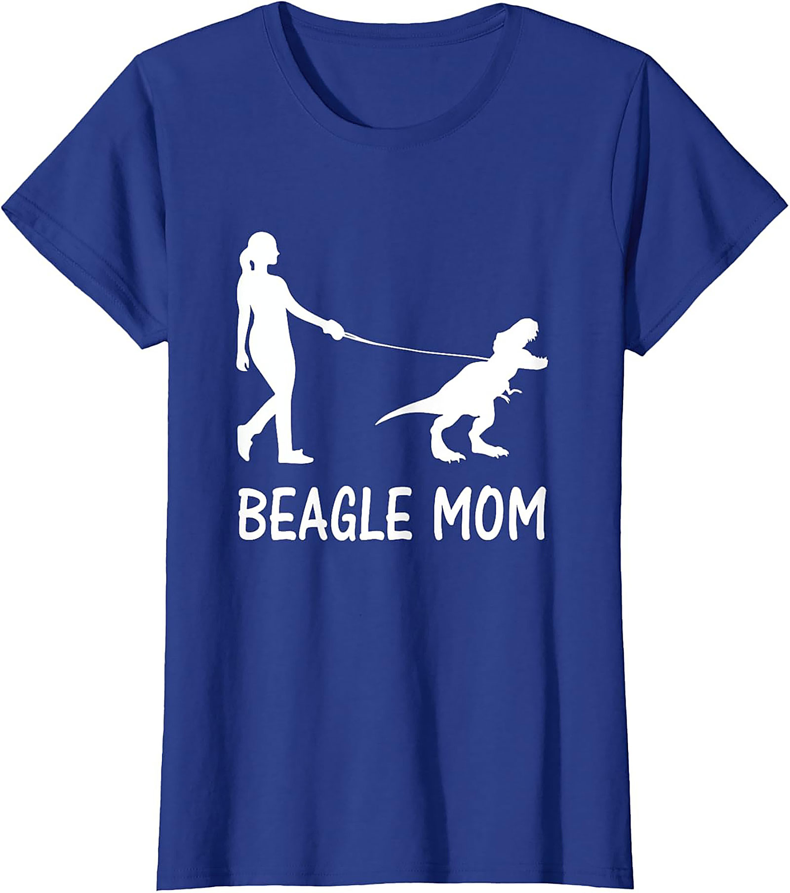 Beagle Mom T-Shirt | Funny T-Rex Dog Walker Graphic Tee