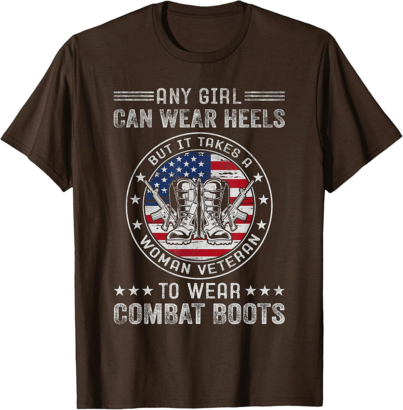 Woman Veteran T-shirt | Combat Boots Graphic Tee | Gift