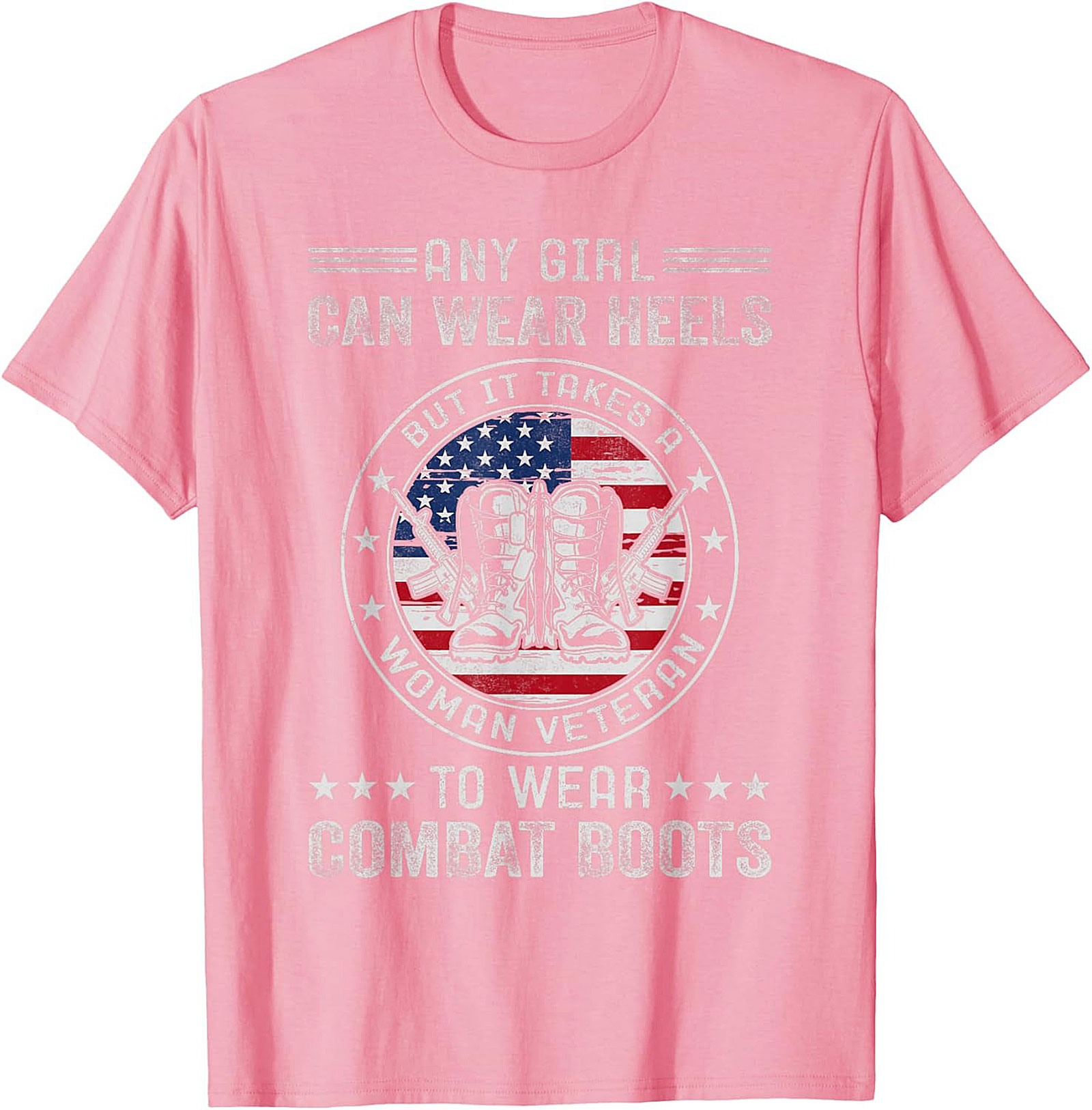 Woman Veteran T-shirt | Combat Boots Graphic Tee | Gift