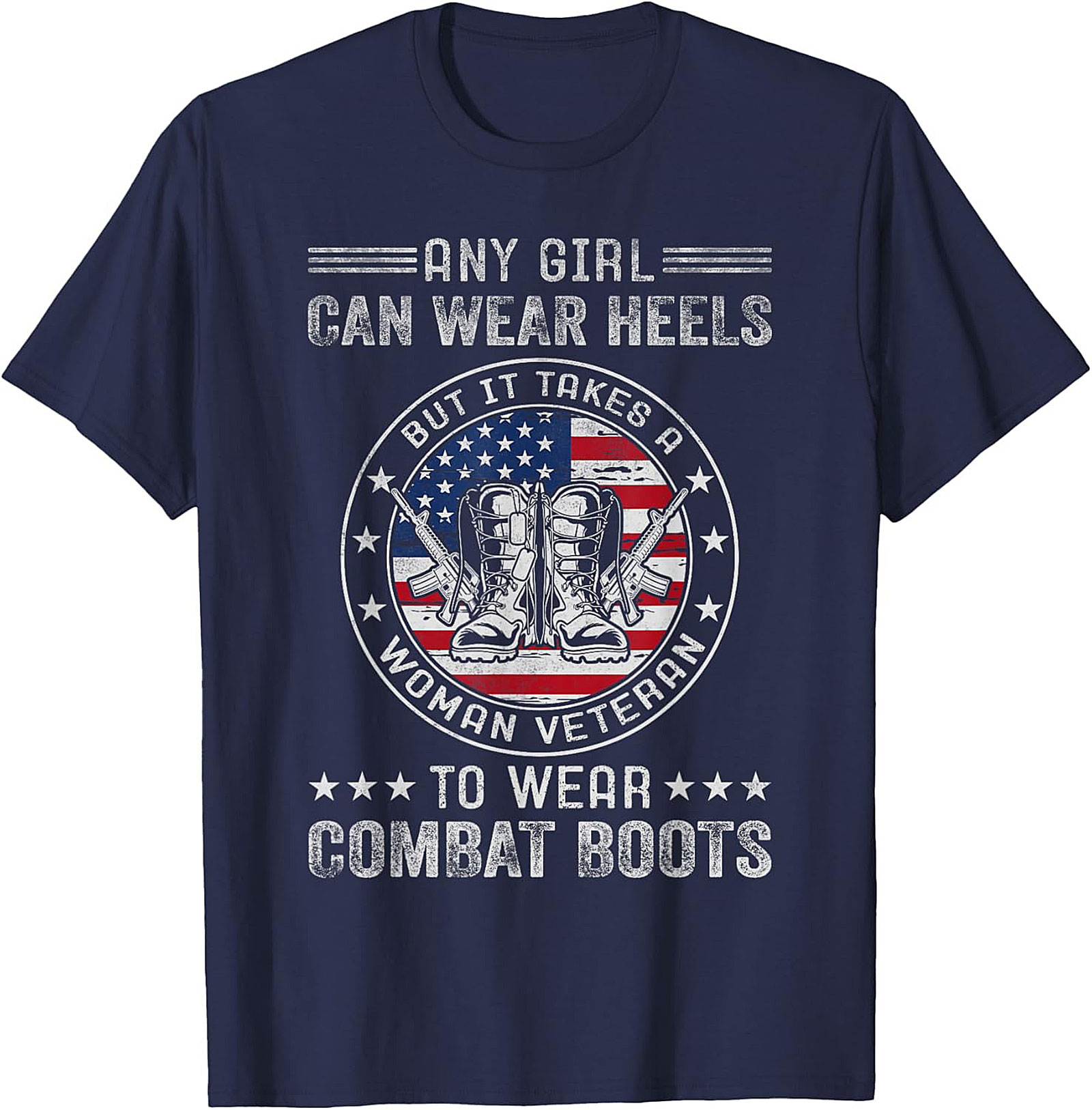 Woman Veteran T-shirt | Combat Boots Graphic Tee | Gift