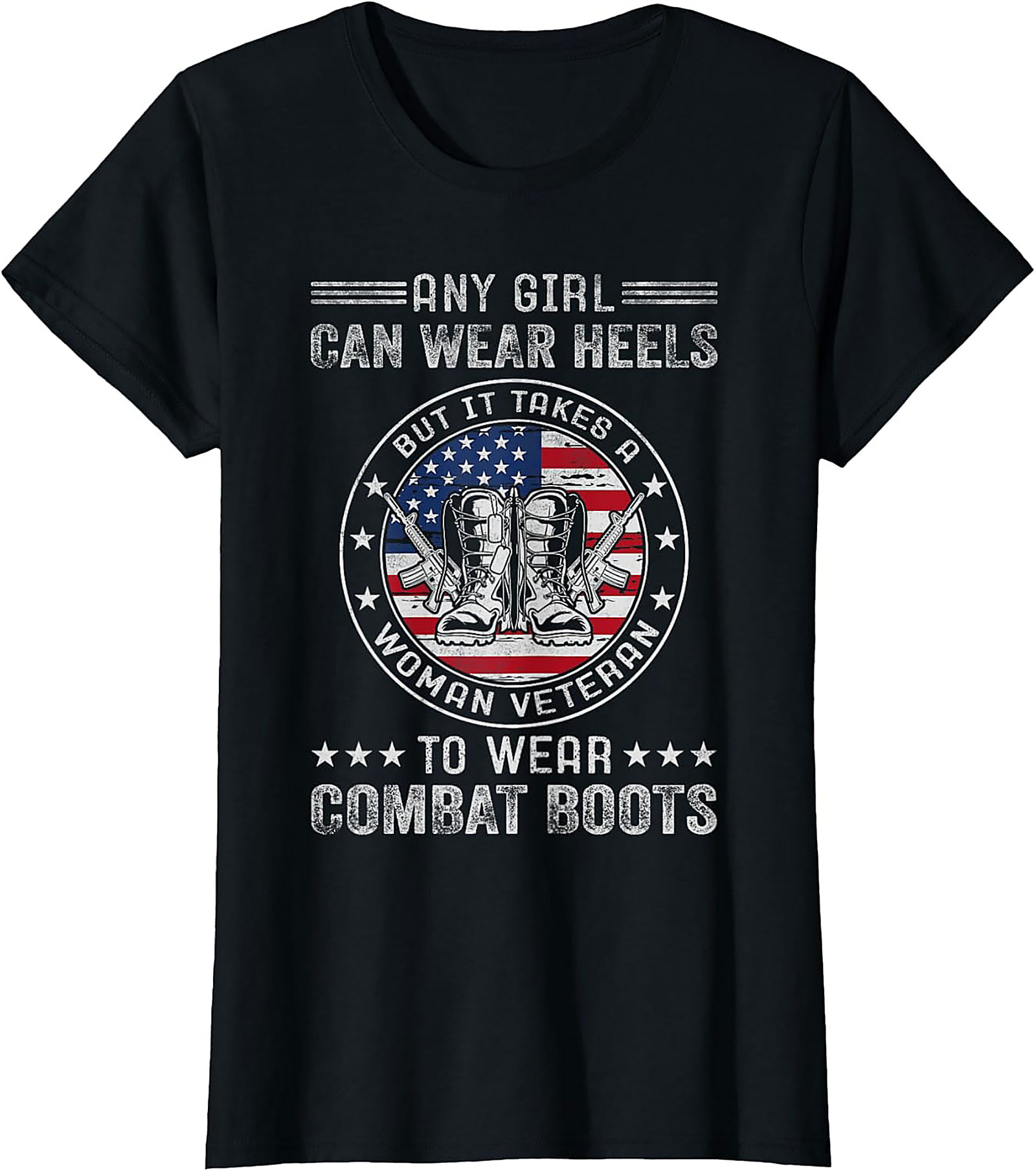 Woman Veteran T-shirt | Combat Boots Graphic Tee | Gift