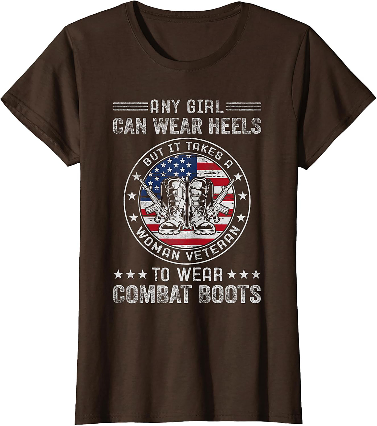 Woman Veteran T-shirt | Combat Boots Graphic Tee | Gift