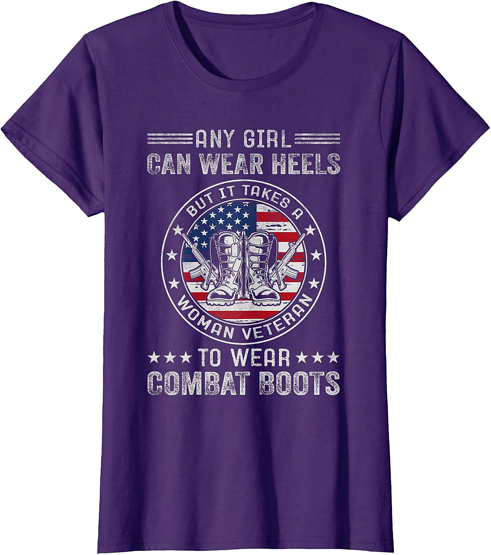 Woman Veteran T-shirt | Combat Boots Graphic Tee | Gift