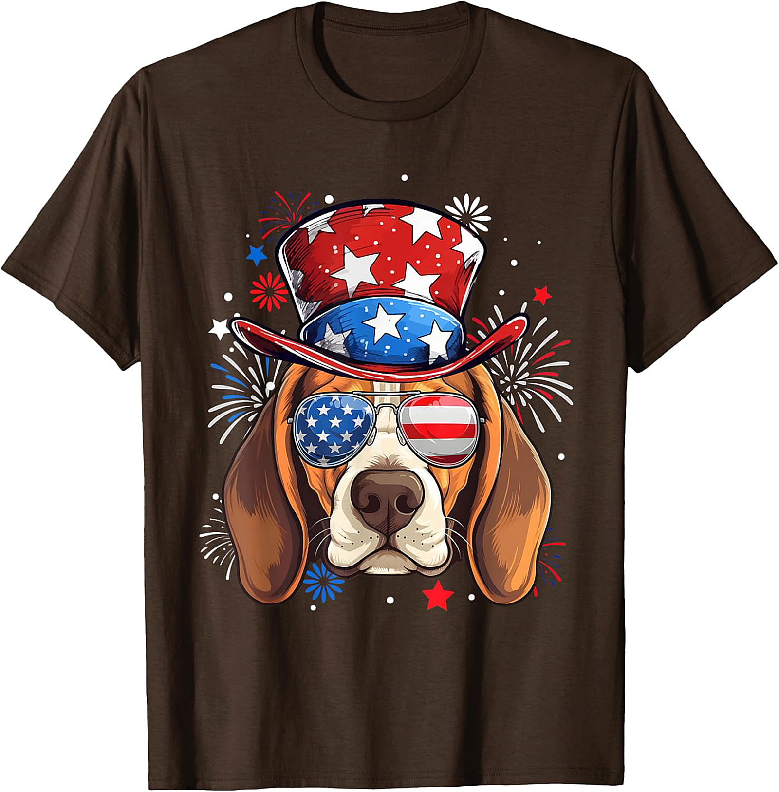 4th of July Beagle T-shirt | Patriotic Dog American Flag Graphic Tee