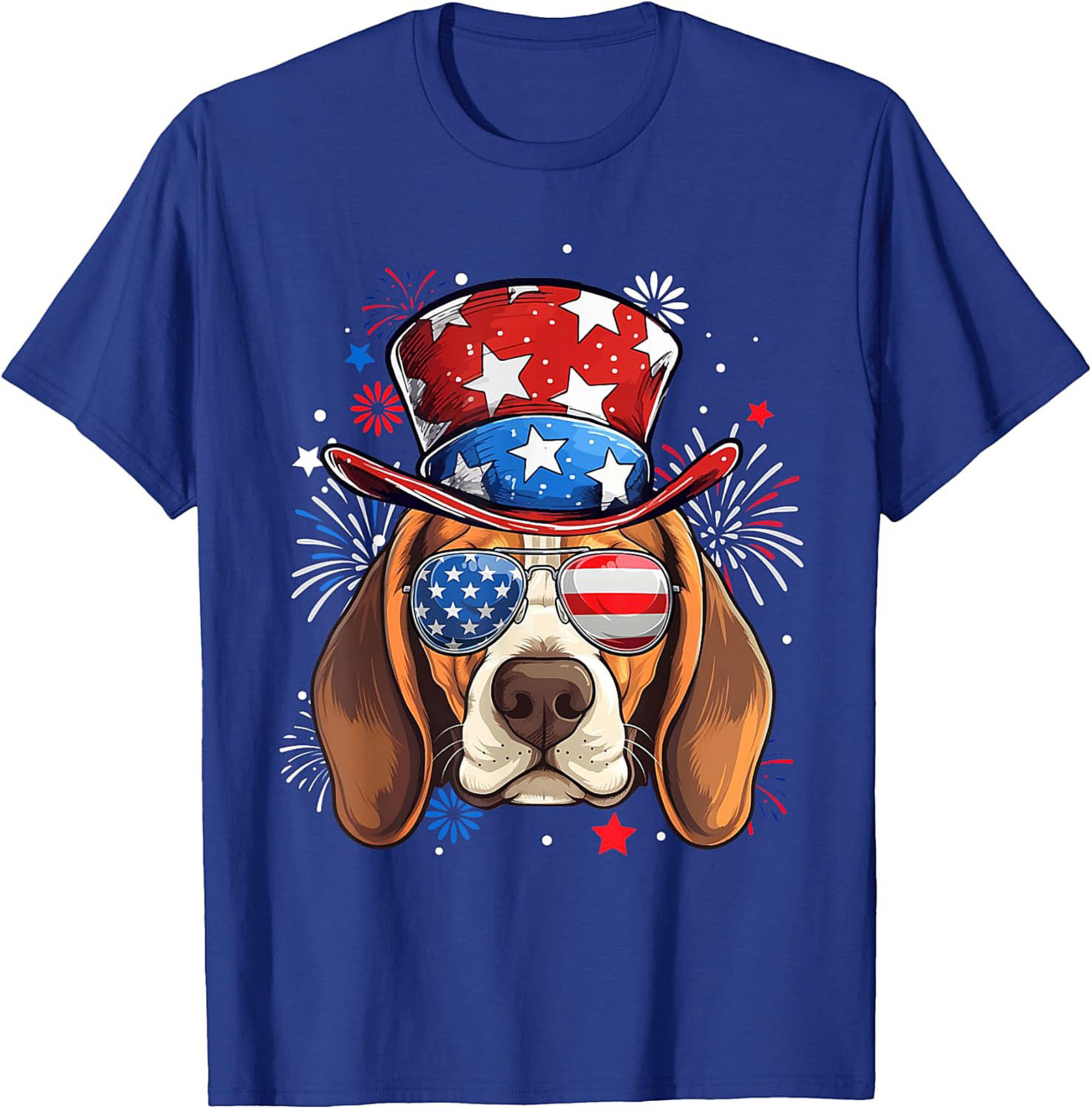 4th of July Beagle T-shirt | Patriotic Dog American Flag Graphic Tee