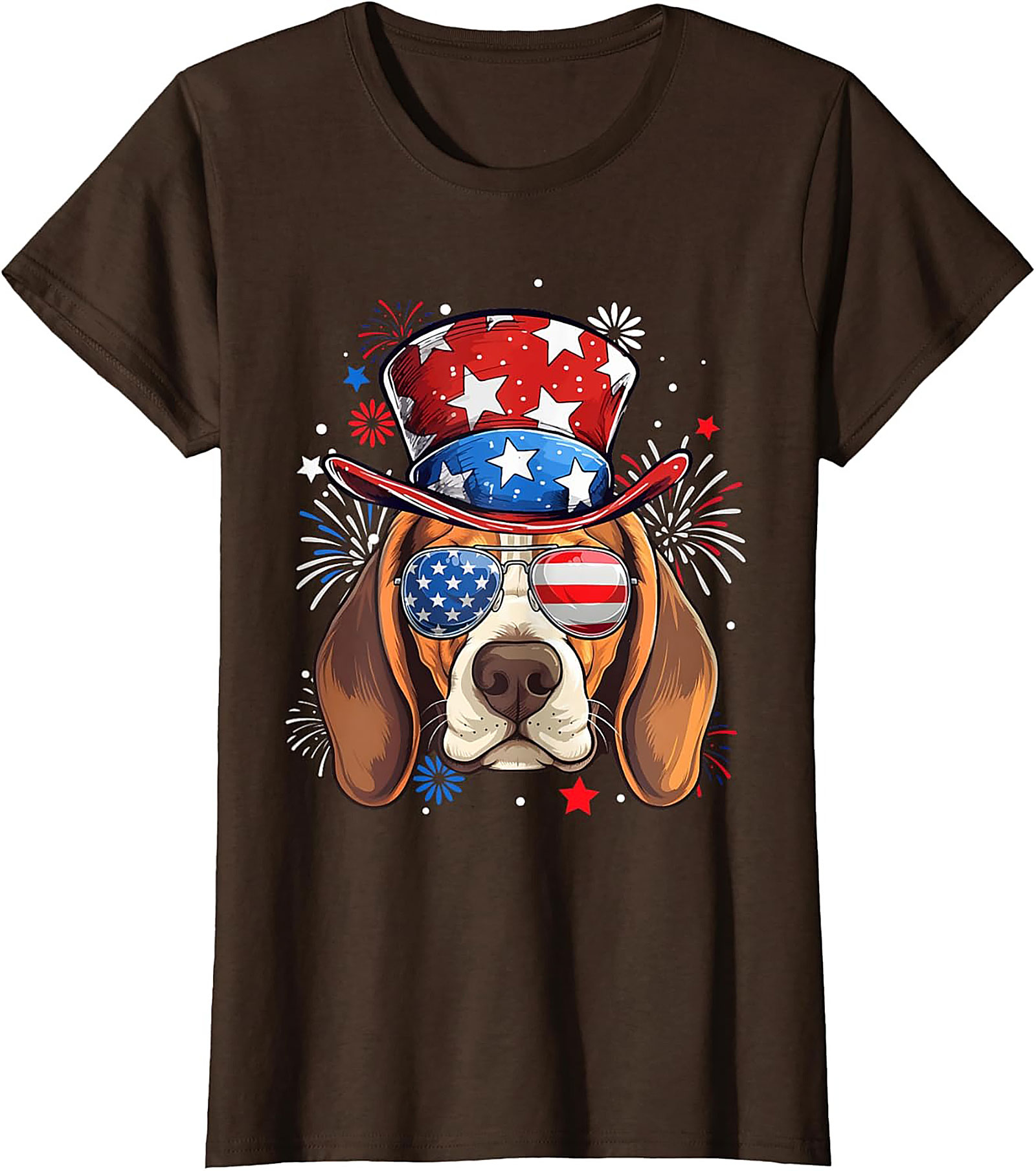 4th of July Beagle T-shirt | Patriotic Dog American Flag Graphic Tee