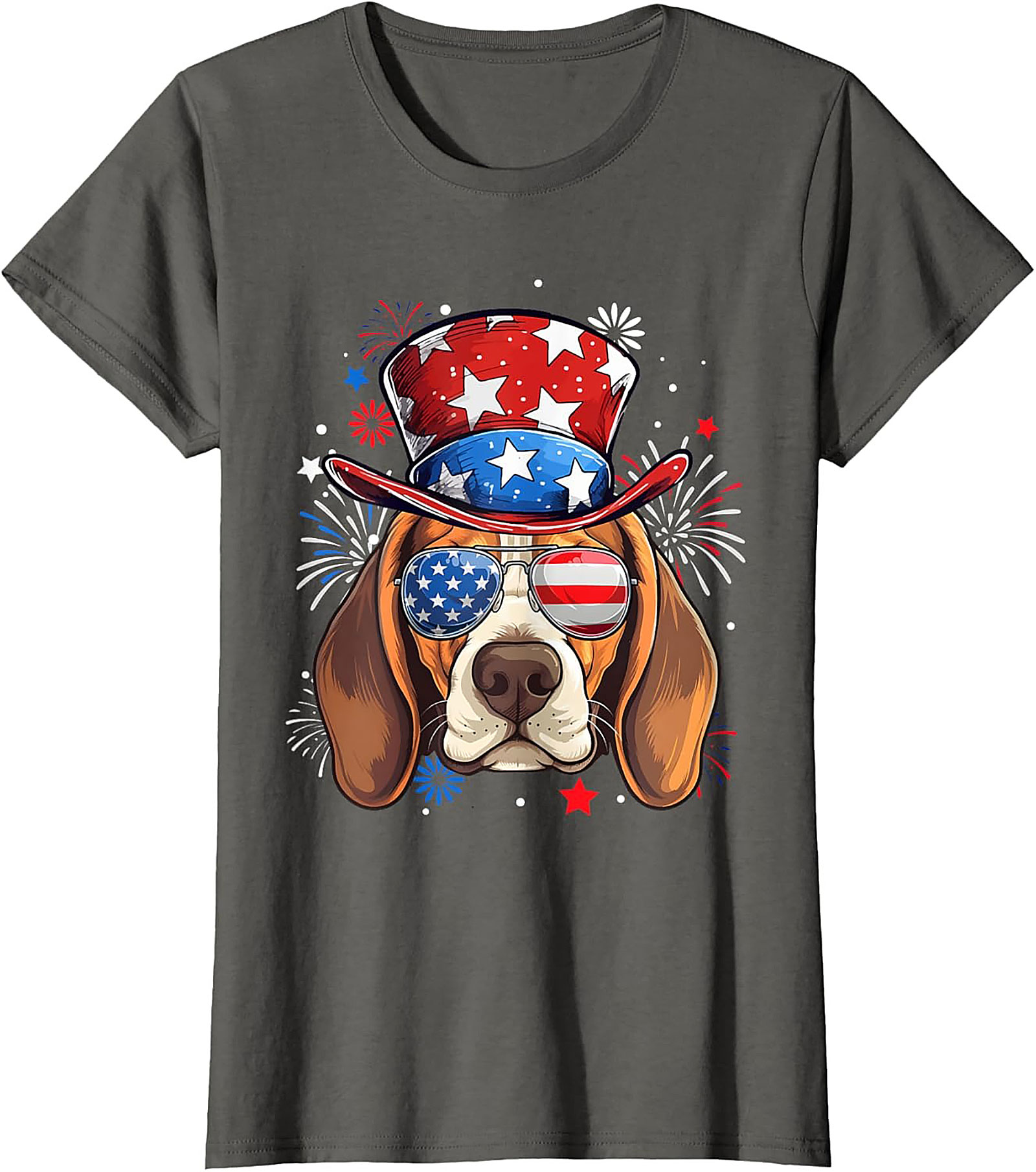 4th of July Beagle T-shirt | Patriotic Dog American Flag Graphic Tee