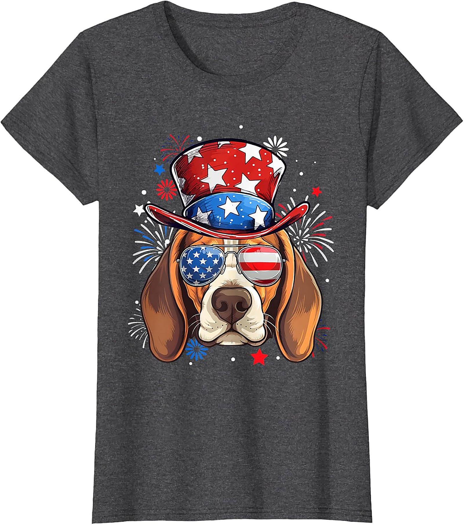 4th of July Beagle T-shirt | Patriotic Dog American Flag Graphic Tee