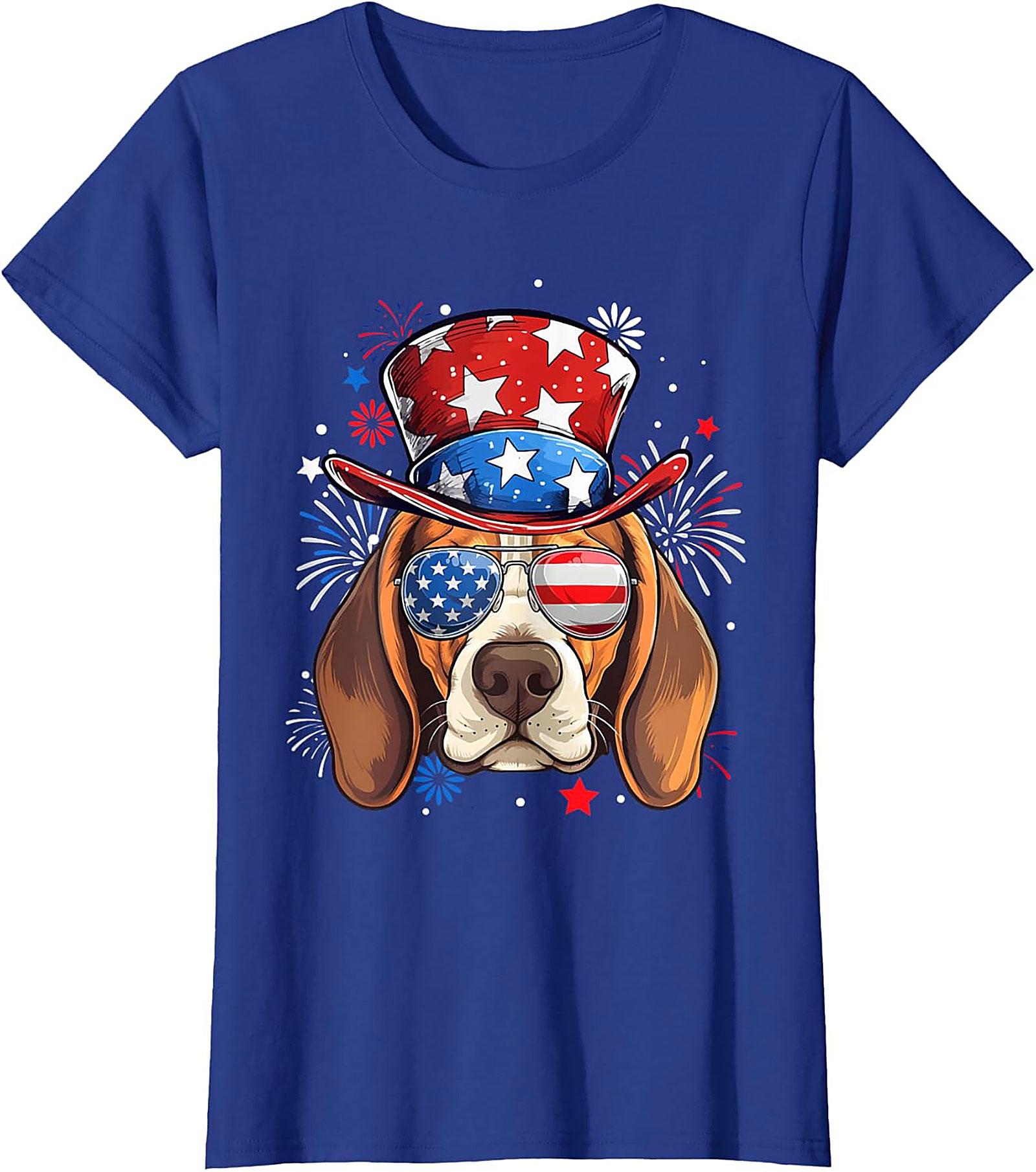 4th of July Beagle T-shirt | Patriotic Dog American Flag Graphic Tee