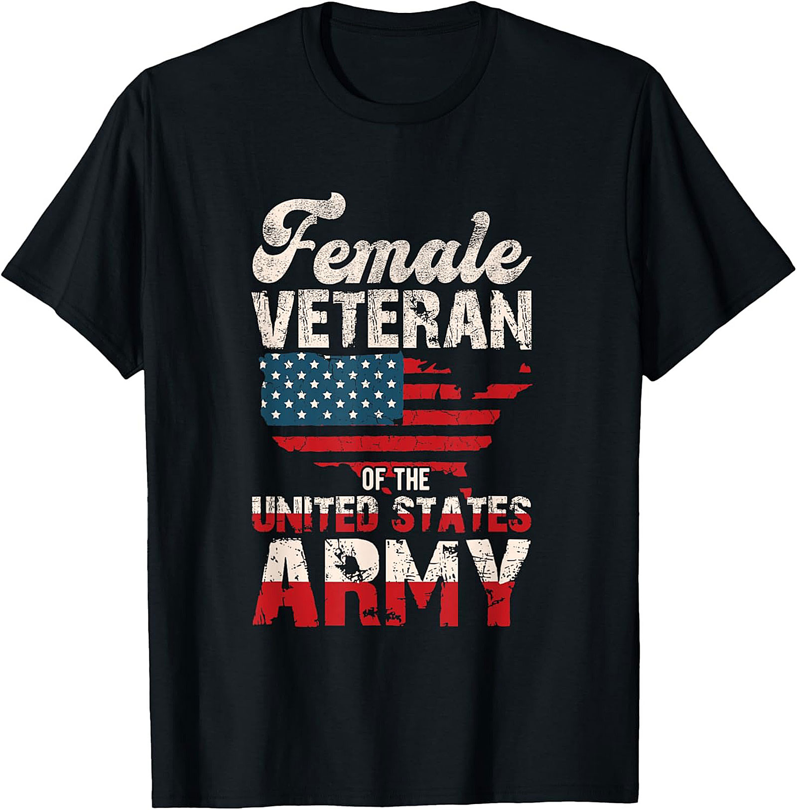 Female Veteran US Army T-Shirt | Patriotic Military Tee