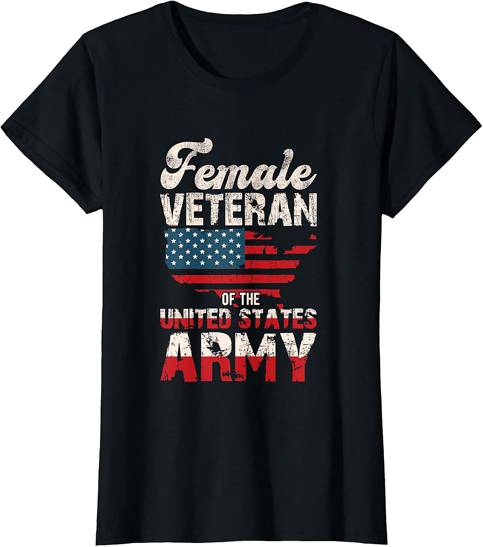 Female Veteran US Army T-Shirt | Patriotic Military Tee