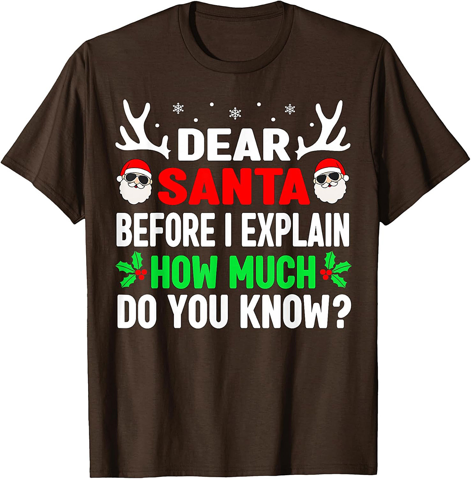 Funny Dear Santa T-shirt Naughty List Holiday Tee