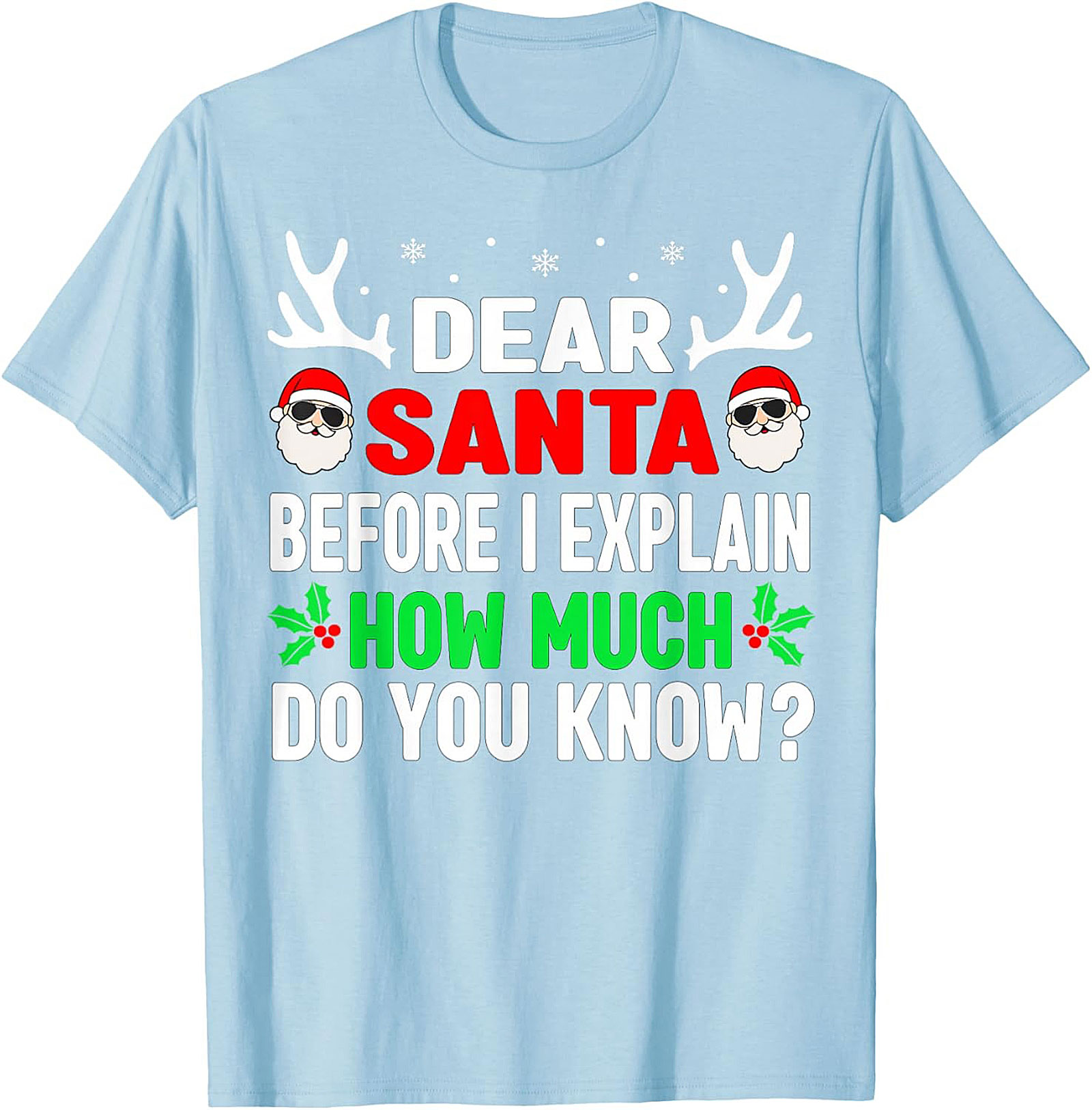 Funny Dear Santa T-shirt Naughty List Holiday Tee