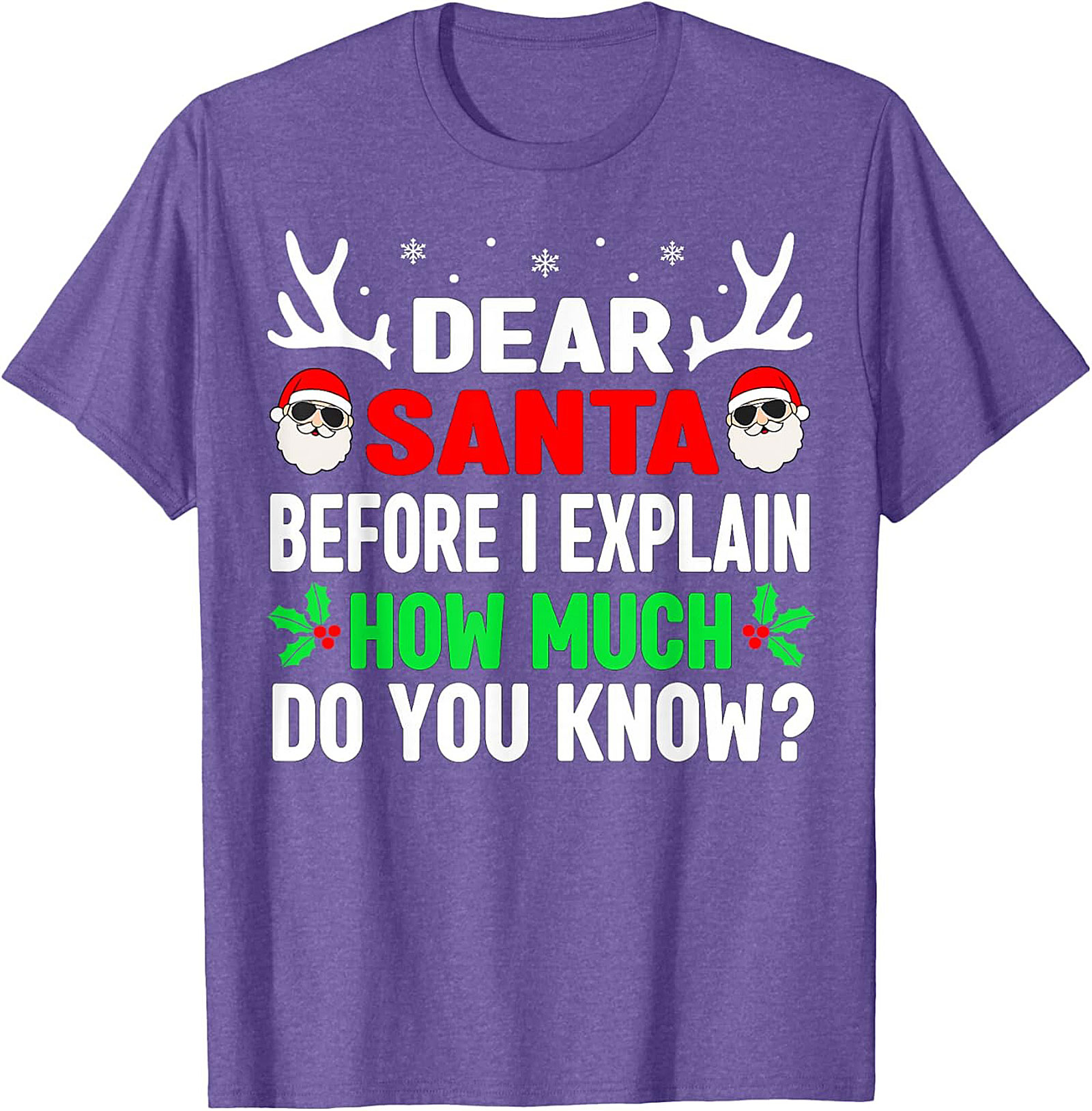 Funny Dear Santa T-shirt Naughty List Holiday Tee