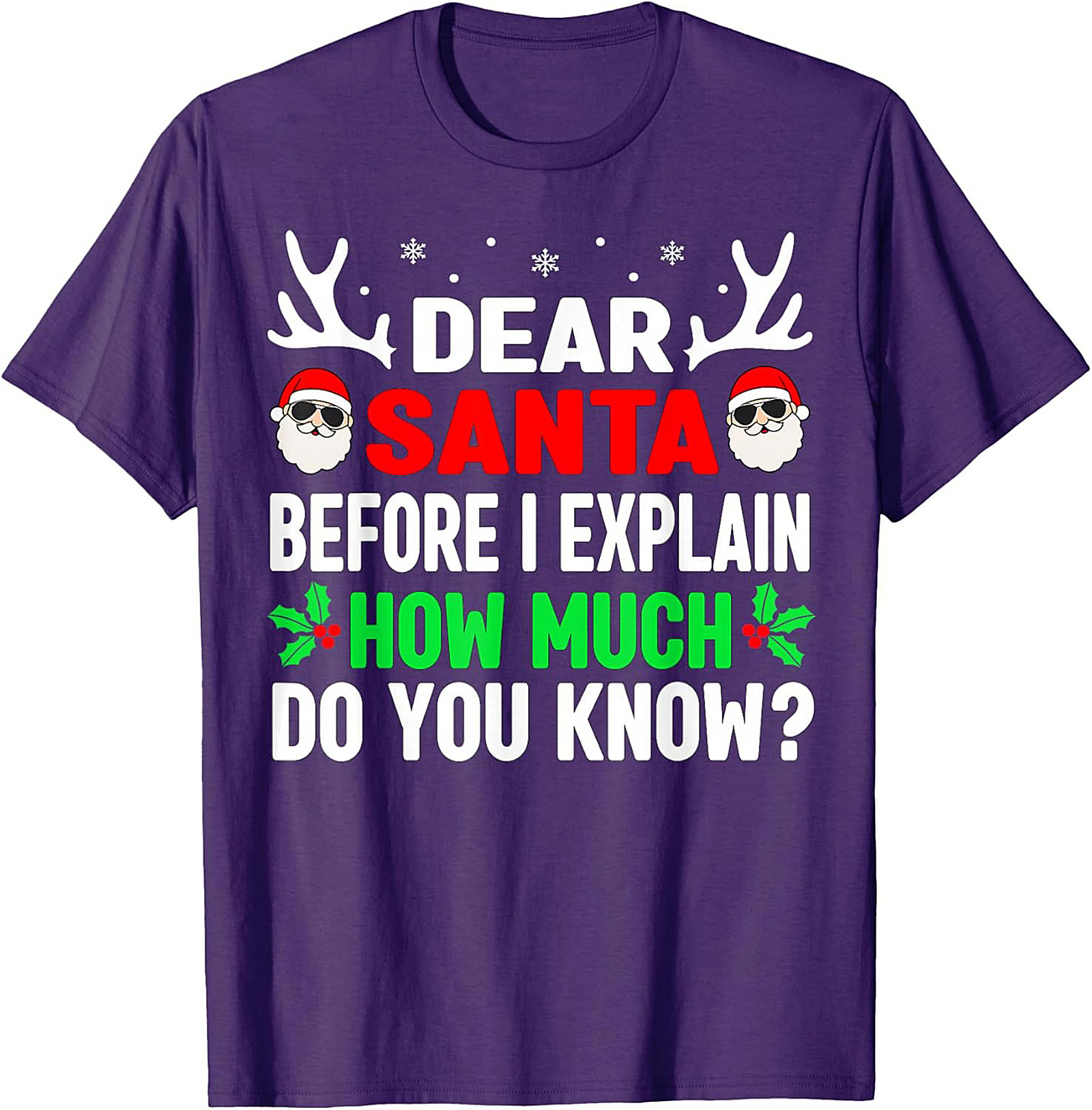 Funny Dear Santa T-shirt Naughty List Holiday Tee