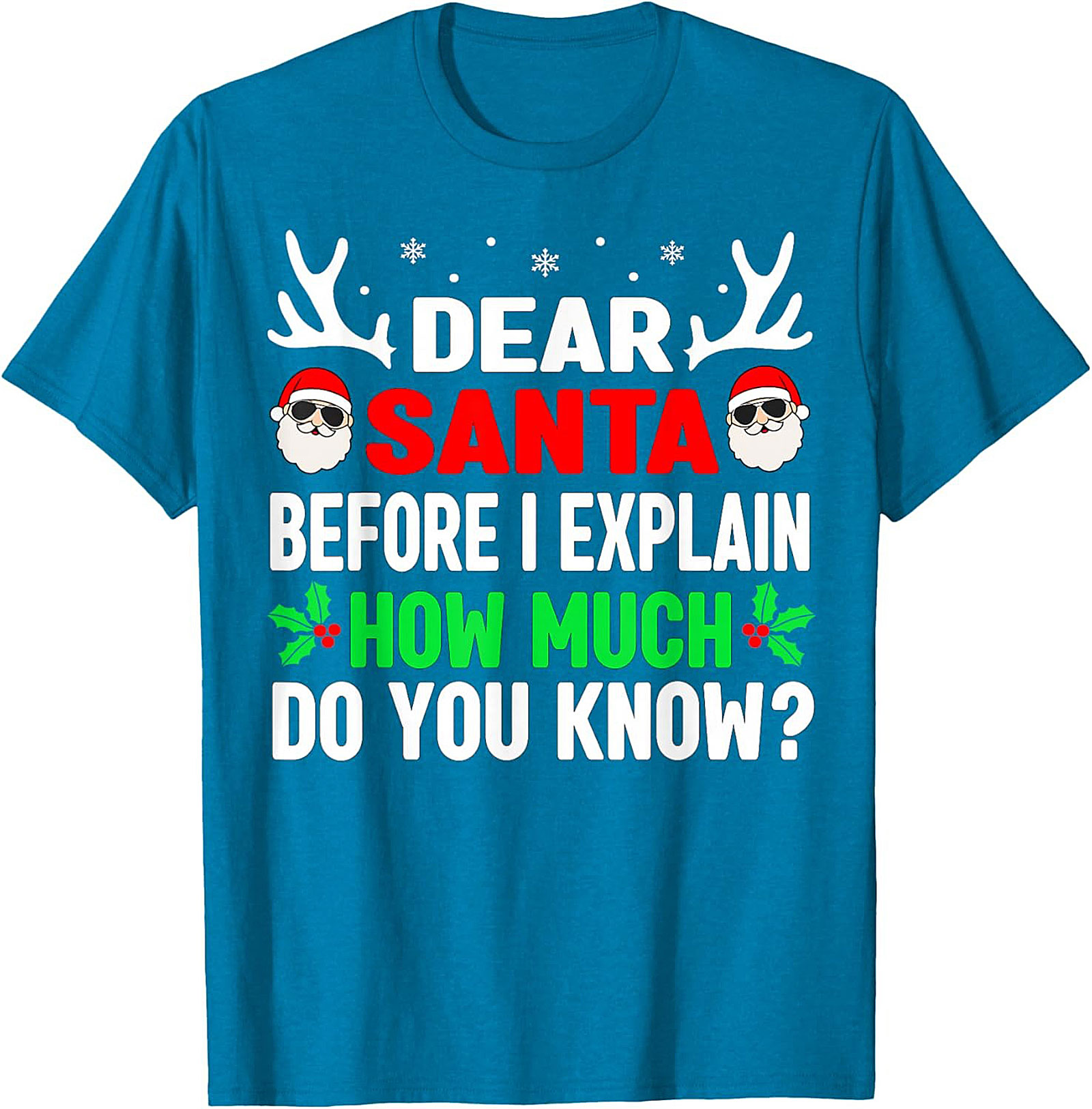 Funny Dear Santa T-shirt Naughty List Holiday Tee