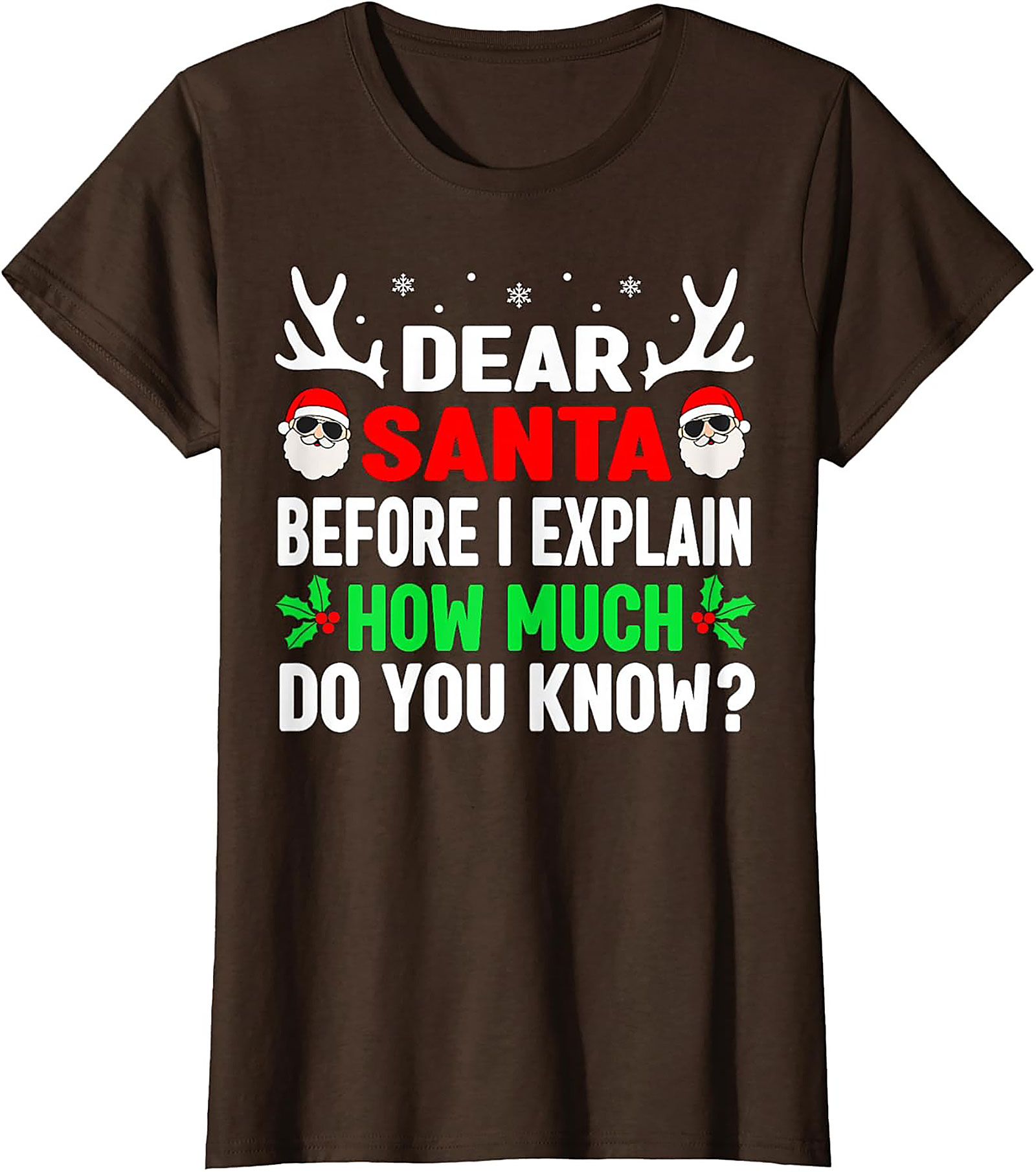 Funny Dear Santa T-shirt Naughty List Holiday Tee