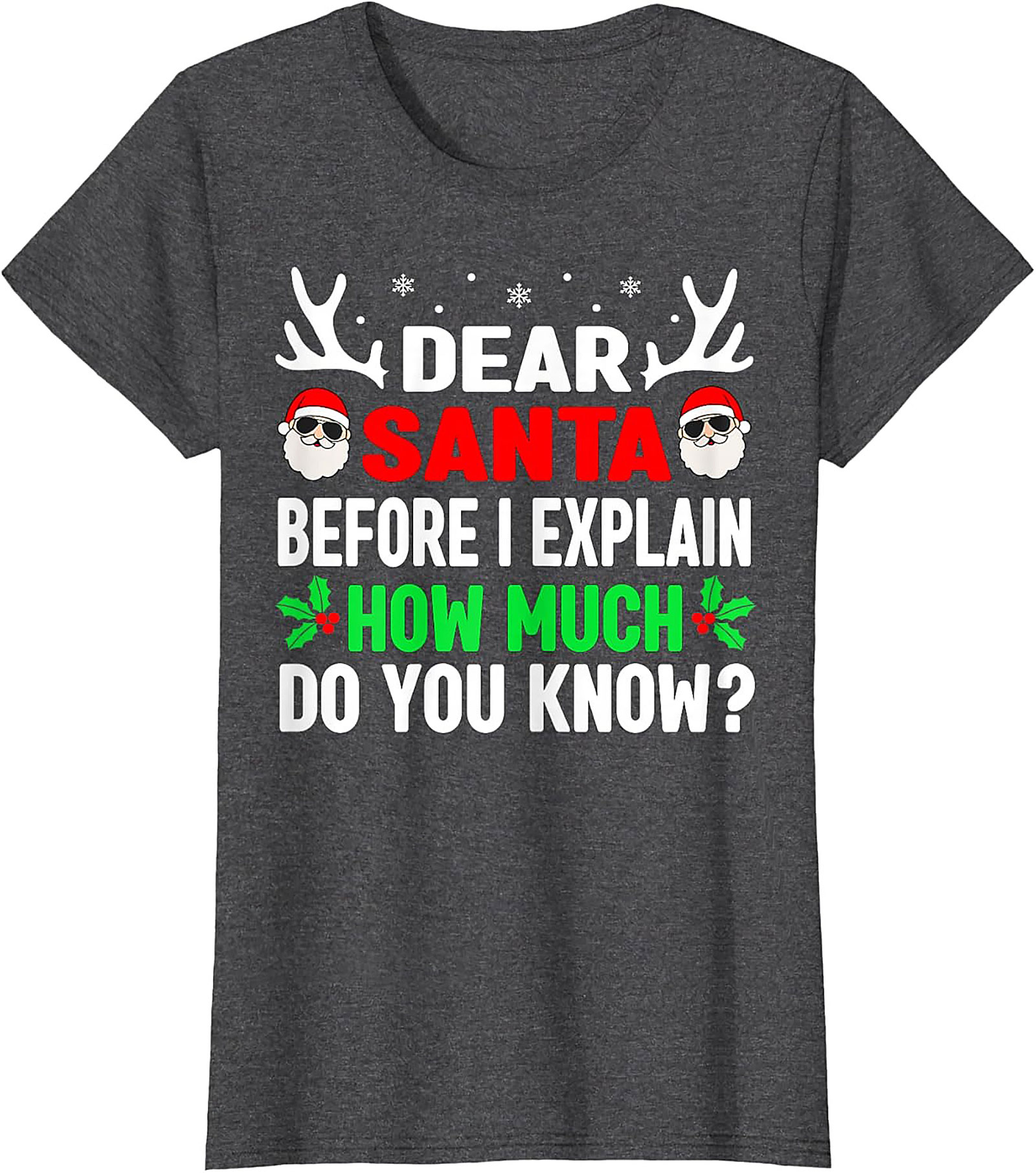 Funny Dear Santa T-shirt Naughty List Holiday Tee