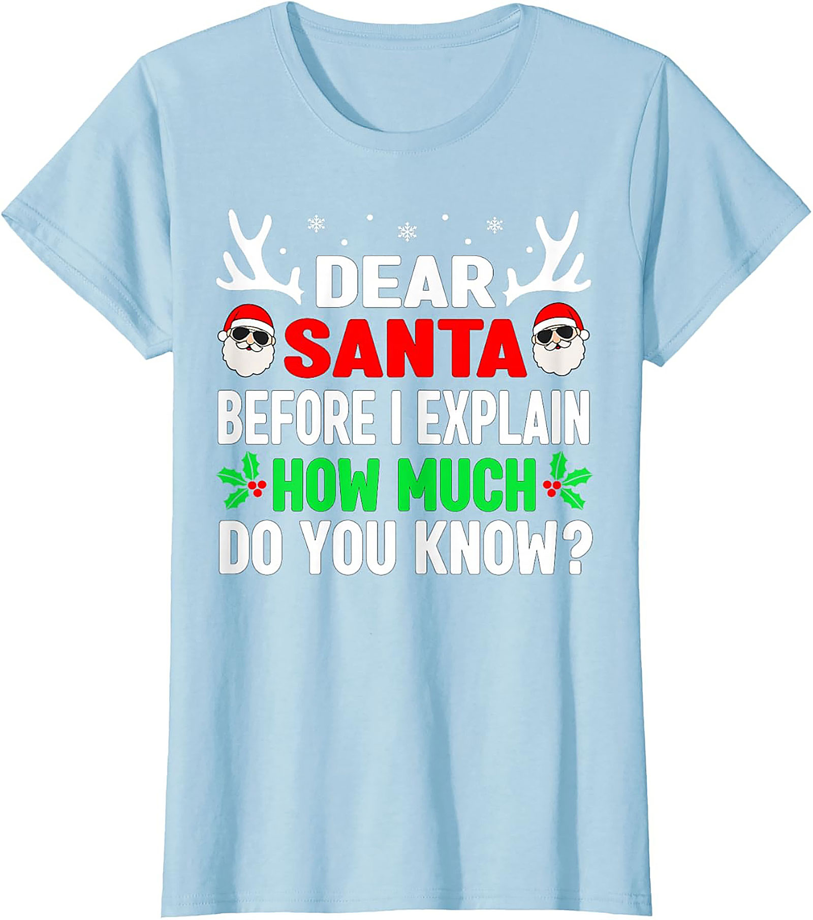 Funny Dear Santa T-shirt Naughty List Holiday Tee