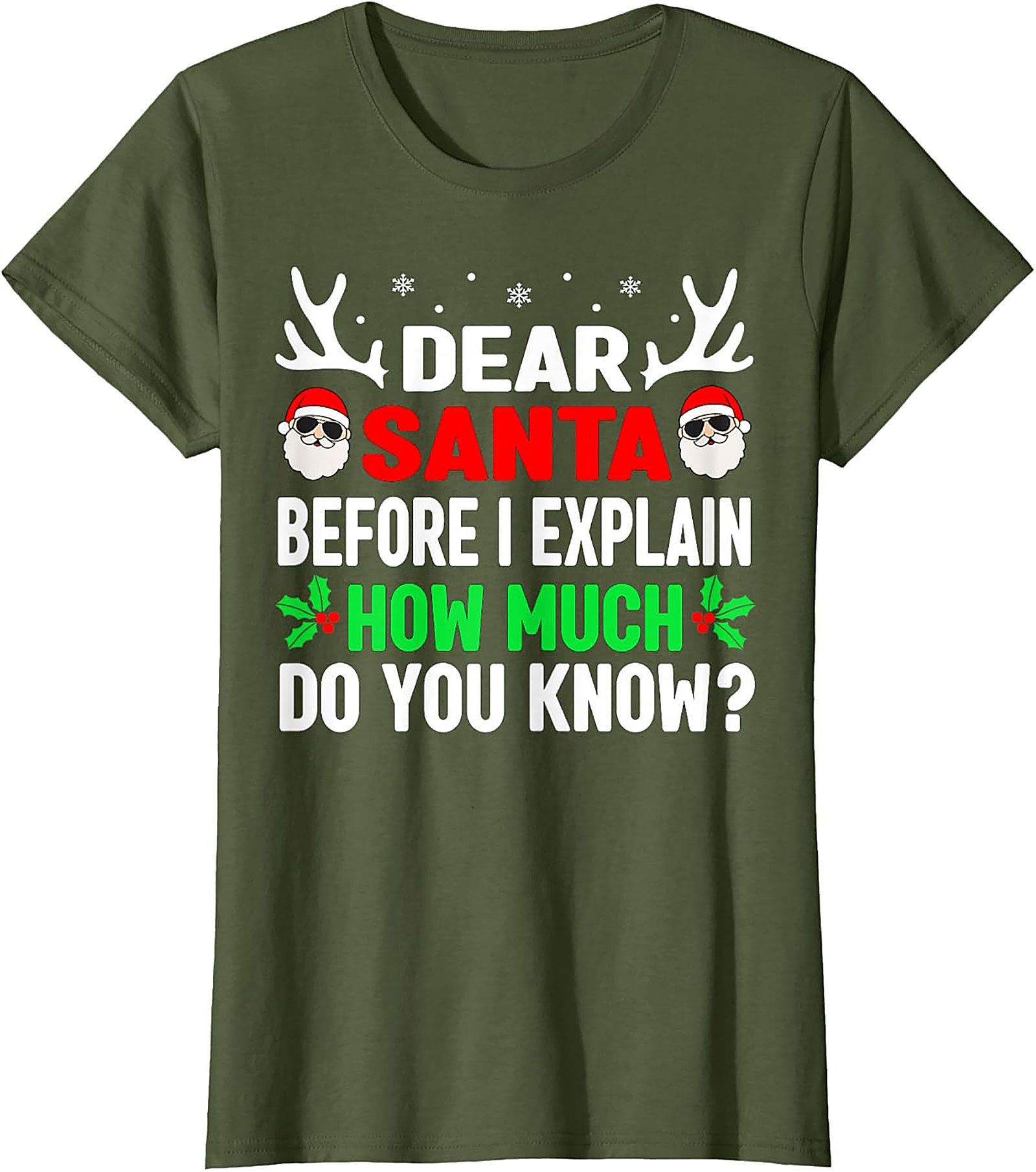 Funny Dear Santa T-shirt Naughty List Holiday Tee