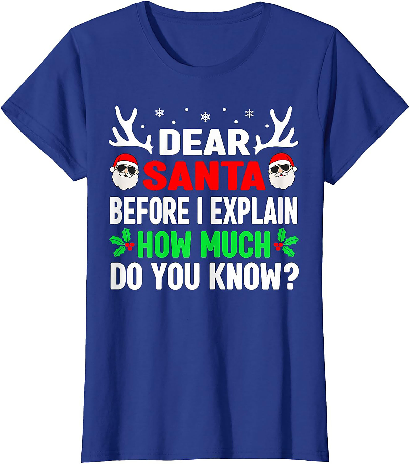 Funny Dear Santa T-shirt Naughty List Holiday Tee