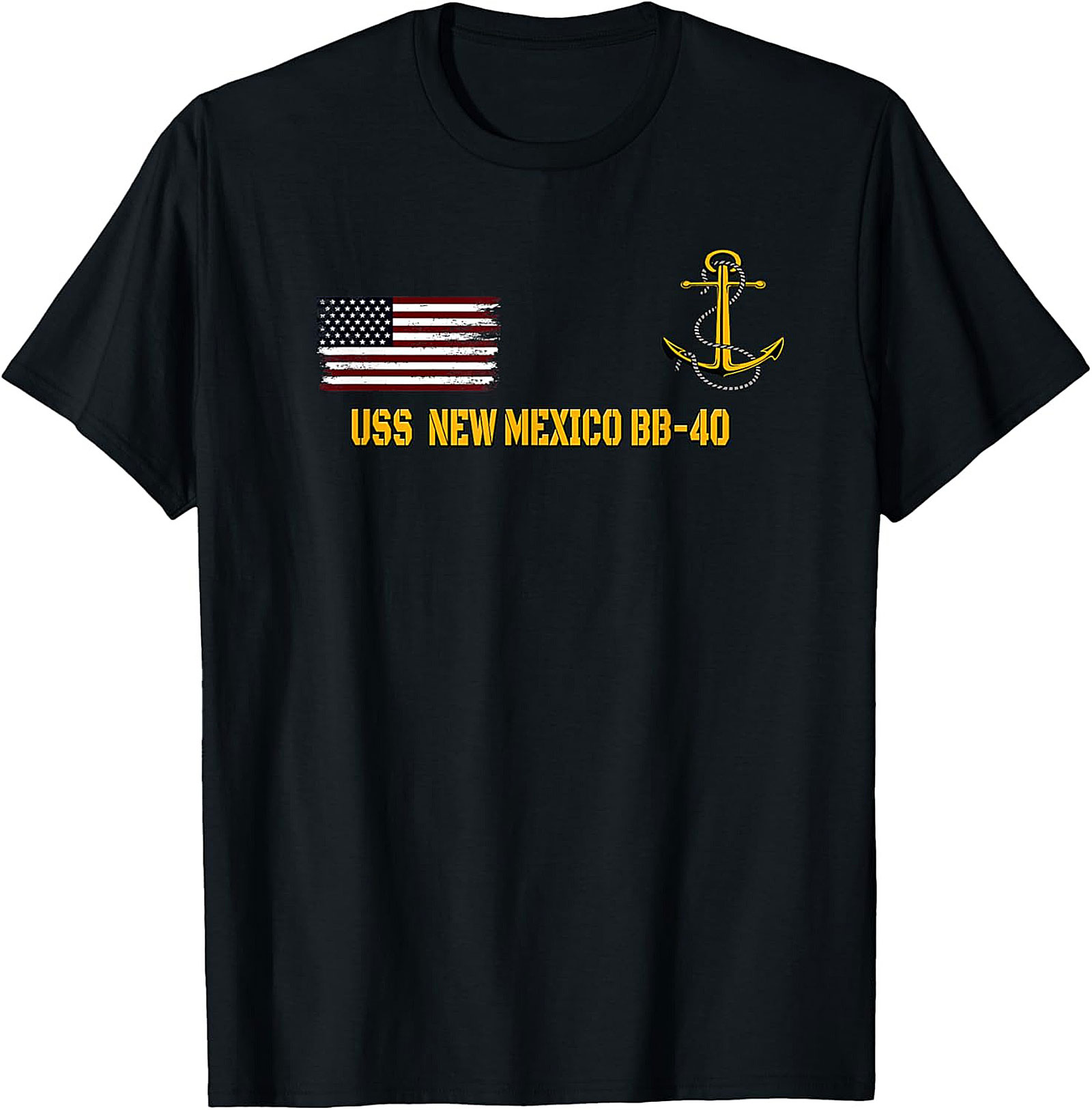 USS New Mexico BB-40 Graphic Tee | Navy Battleship Shirt