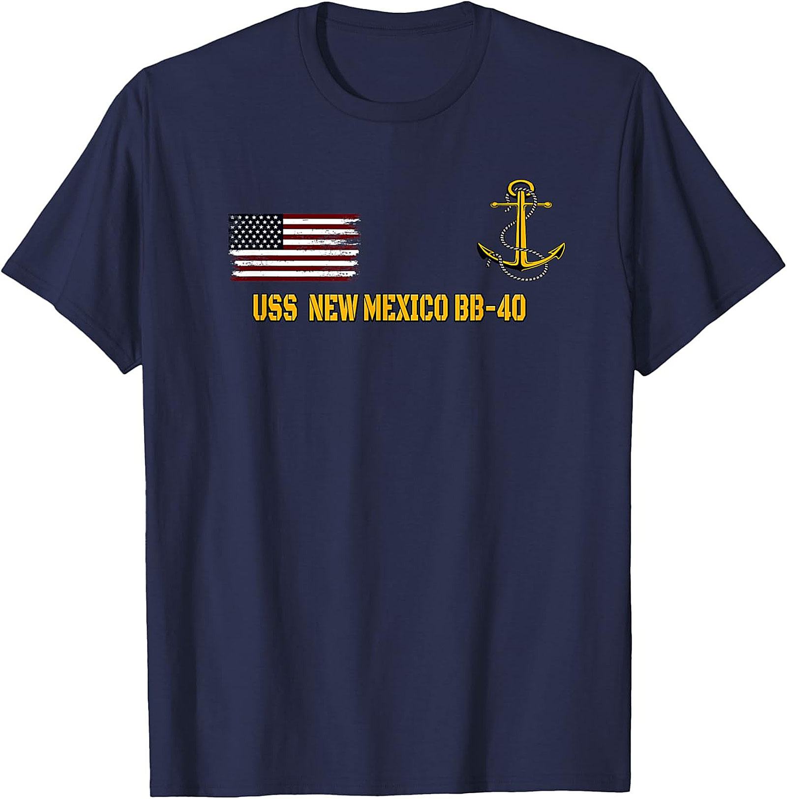 USS New Mexico BB-40 Graphic Tee | Navy Battleship Shirt