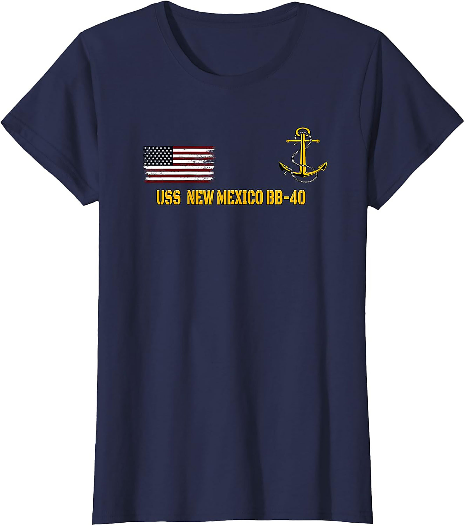 USS New Mexico BB-40 Graphic Tee | Navy Battleship Shirt