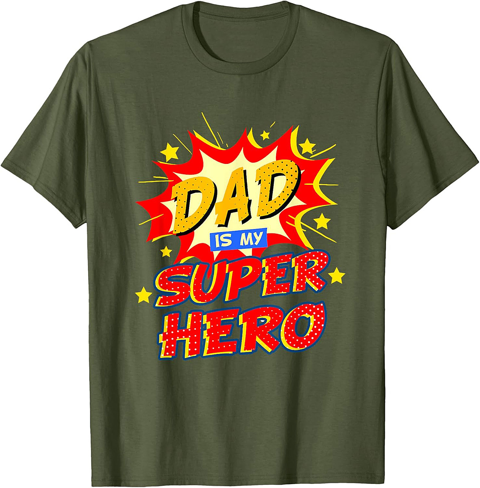 Dad Superhero Graphic Tee  Funny Father's Day Shirt Gift