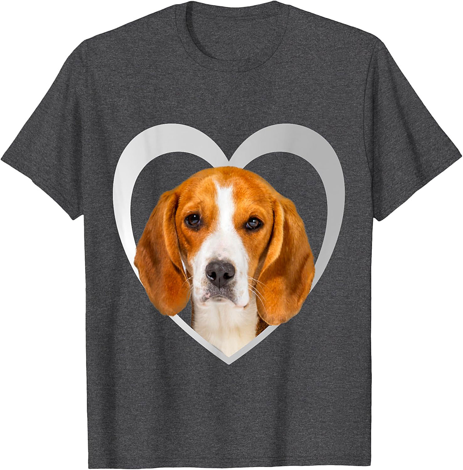 Beagle Lover T-shirt | Cute Dog Heart Graphic Tee for Dog Parents