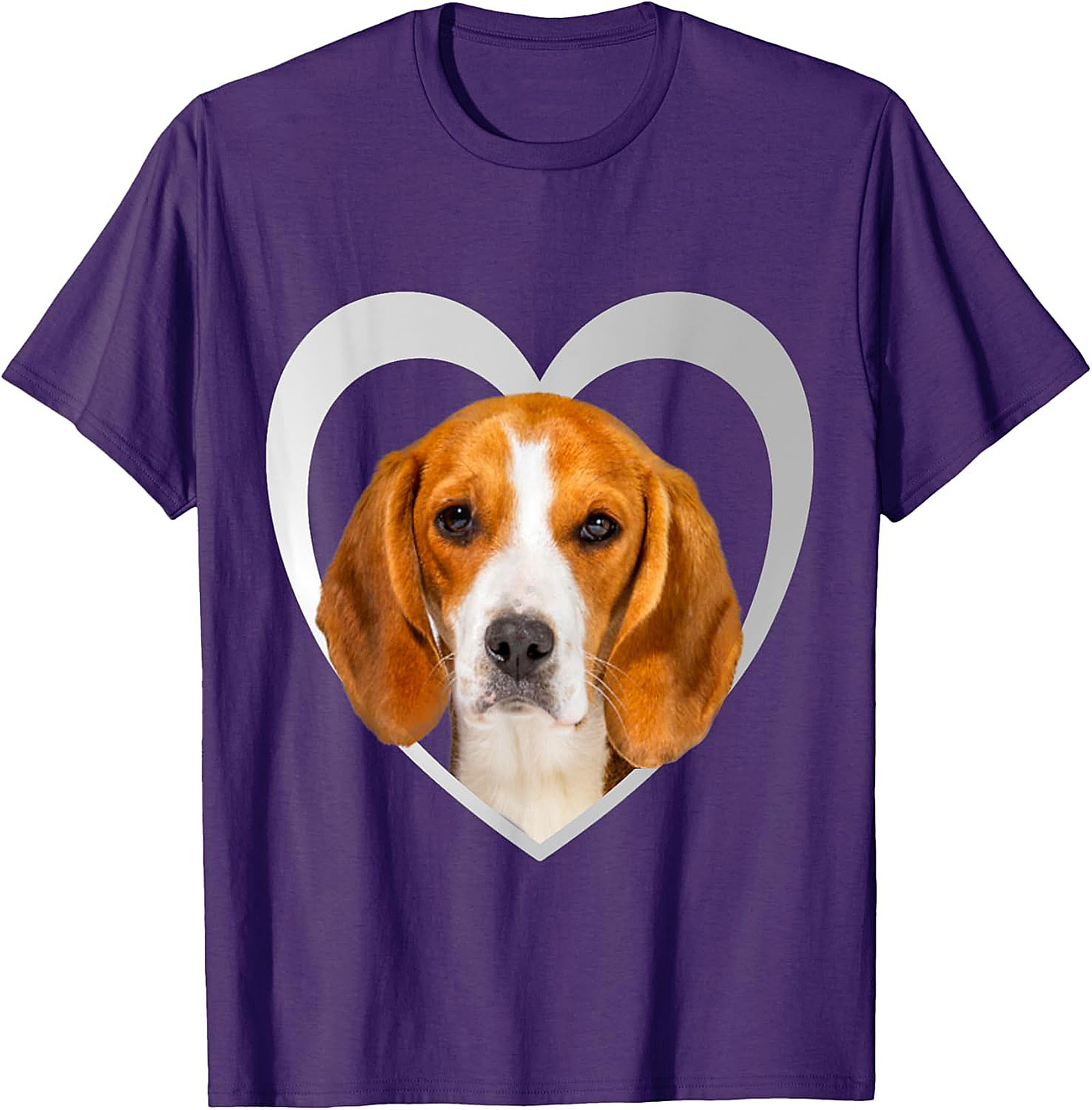 Beagle Lover T-shirt | Cute Dog Heart Graphic Tee for Dog Parents