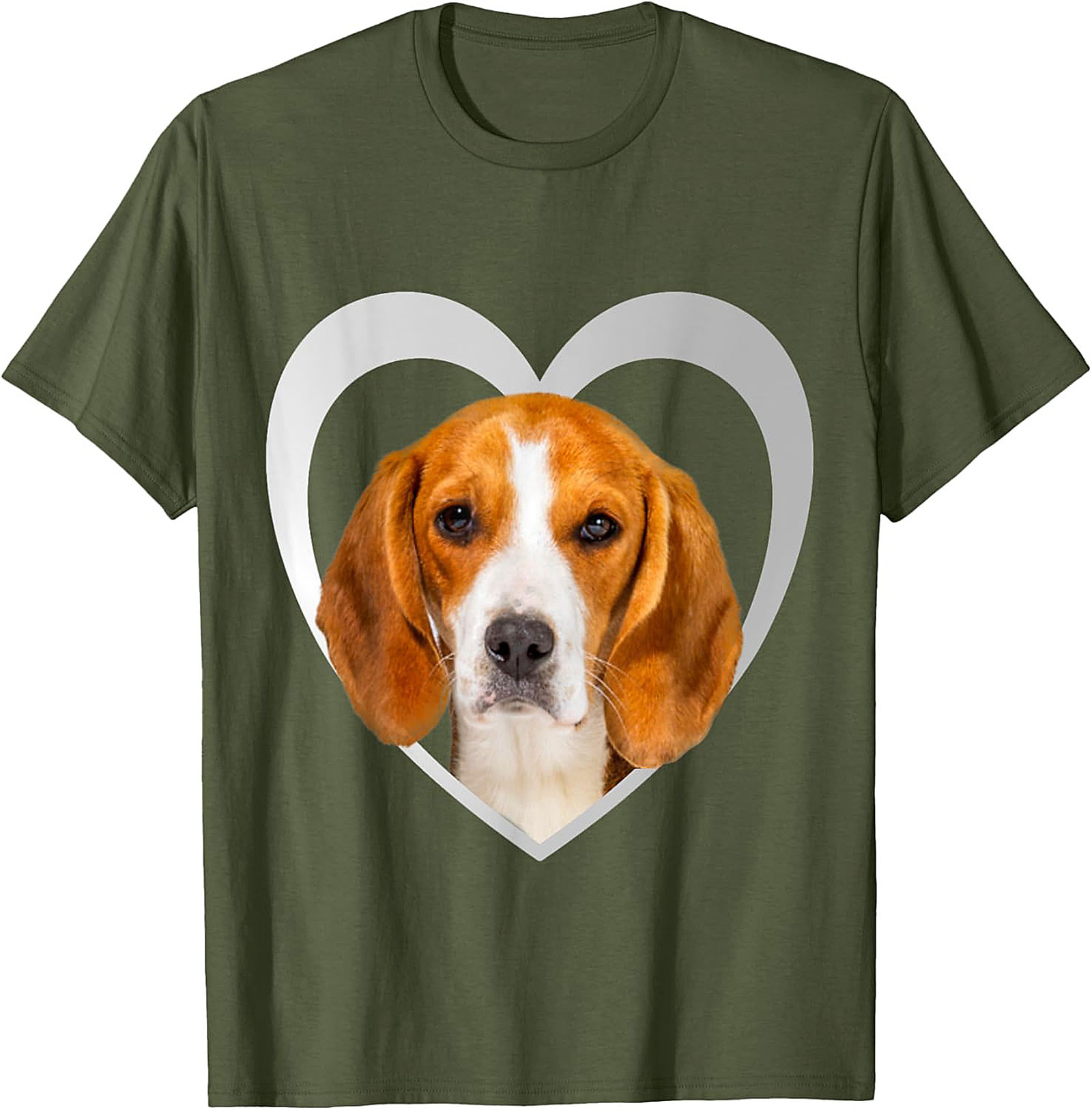 Beagle Lover T-shirt | Cute Dog Heart Graphic Tee for Dog Parents