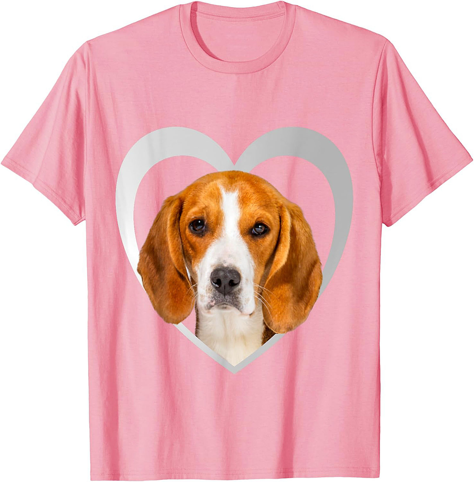 Beagle Lover T-shirt | Cute Dog Heart Graphic Tee for Dog Parents