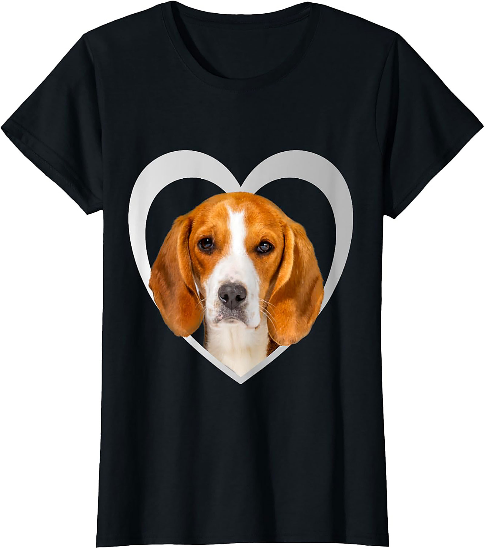 Beagle Lover T-shirt | Cute Dog Heart Graphic Tee for Dog Parents