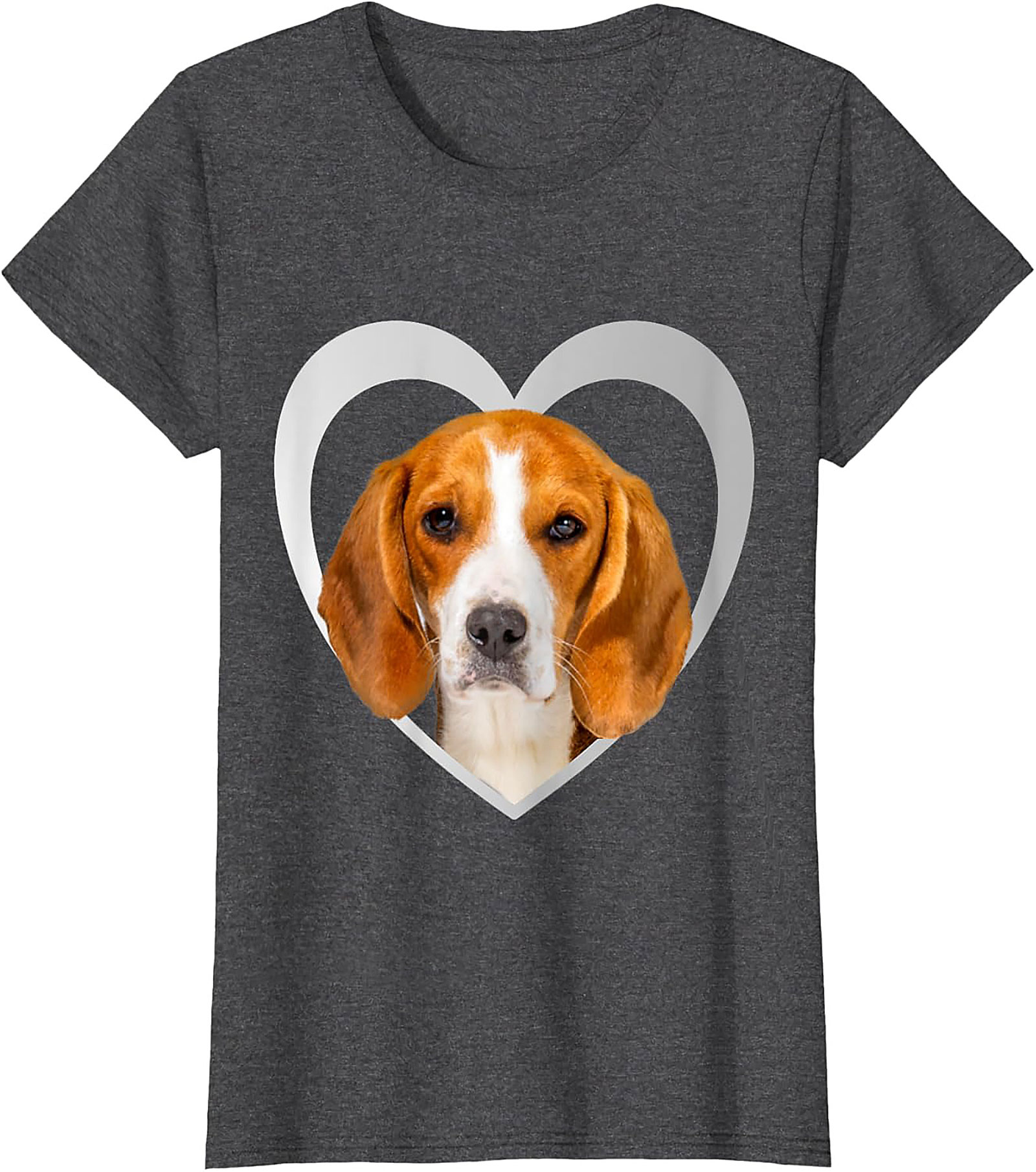 Beagle Lover T-shirt | Cute Dog Heart Graphic Tee for Dog Parents